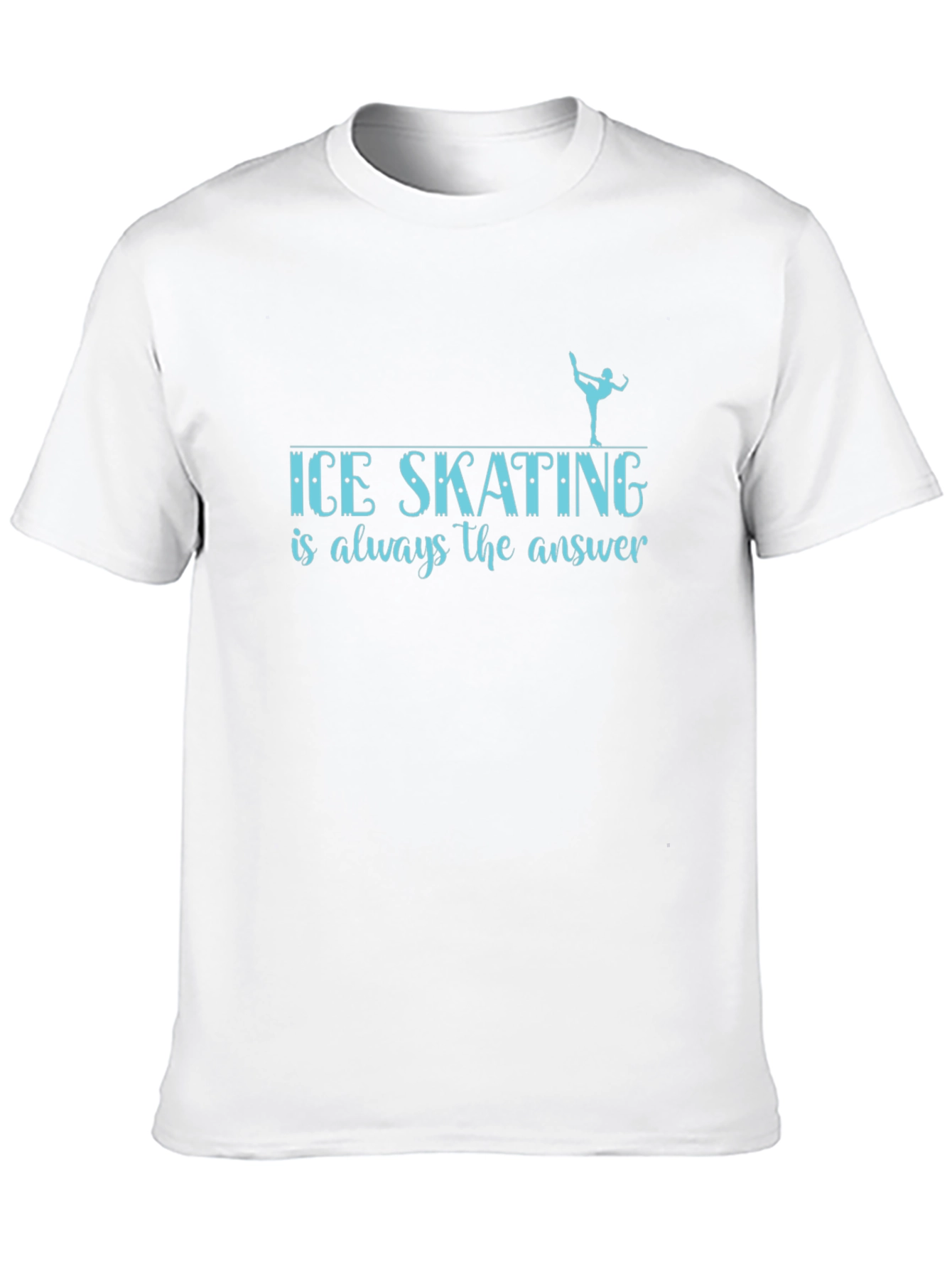Black Ice Skating Always the Answer Black T-Shirt view 10