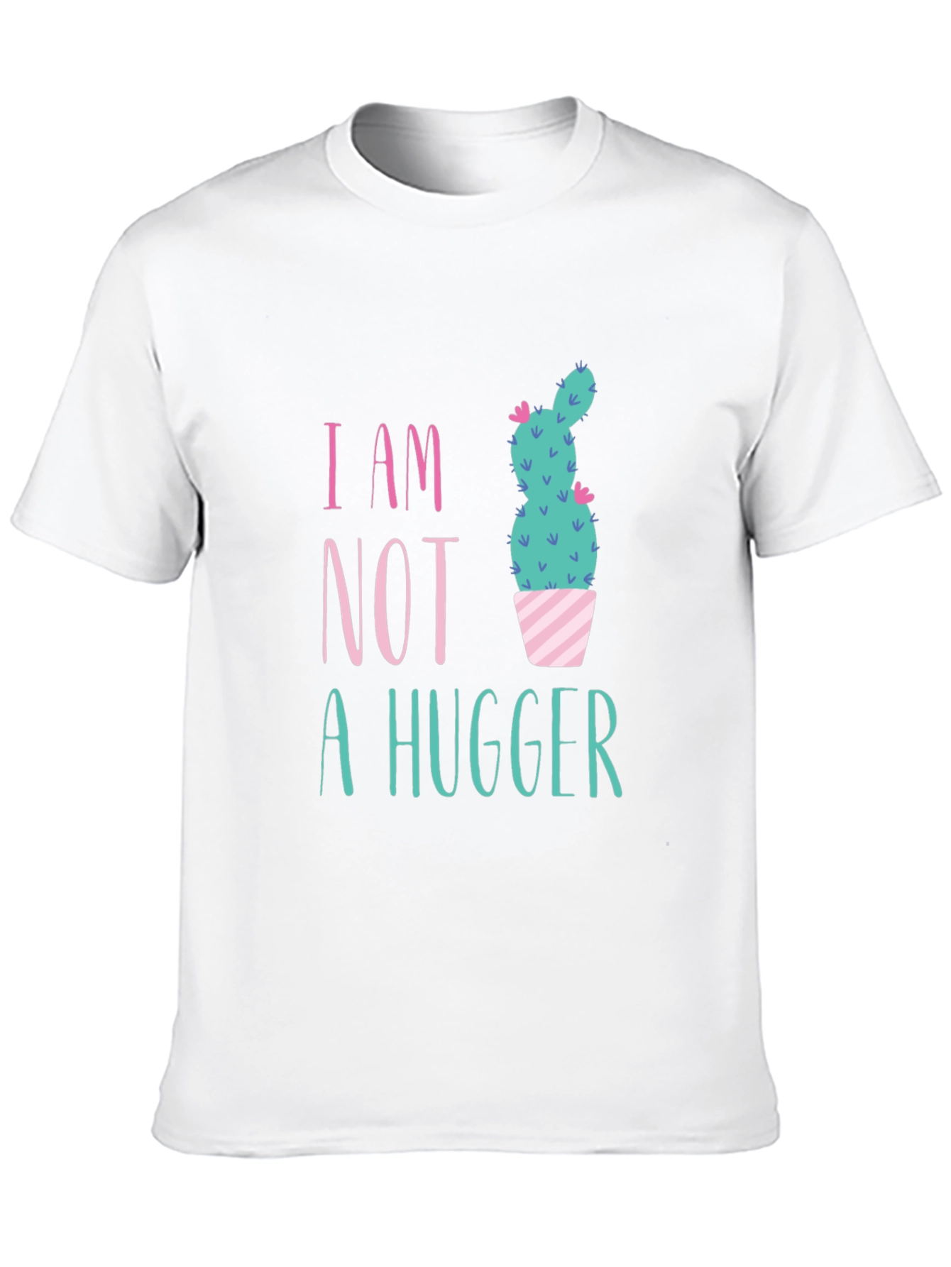 Black I Am Not A Hugger Cactus Graphic Tee view 10