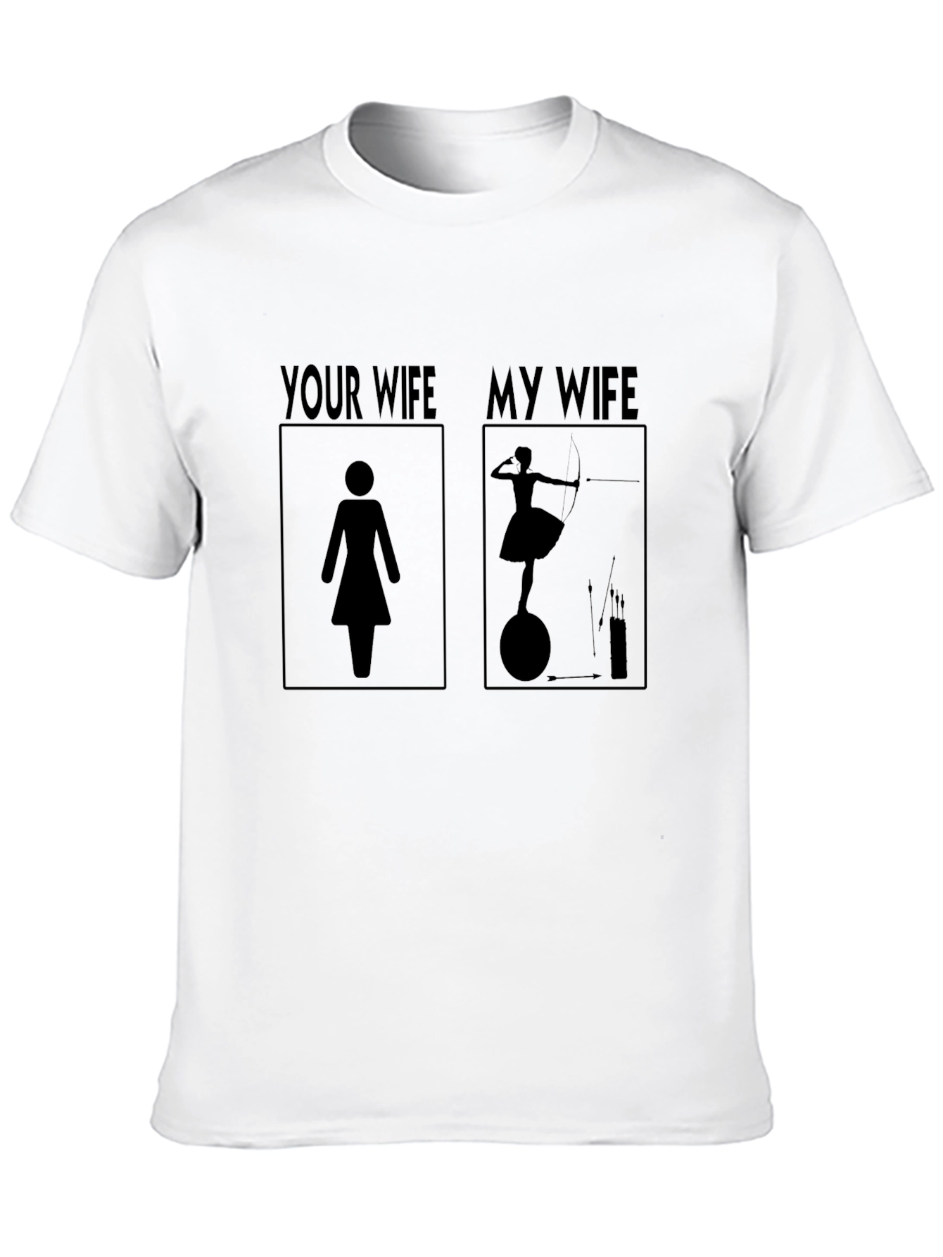 Black Humorous "My Wife" Archer Graphic Tee - Novelty view 10