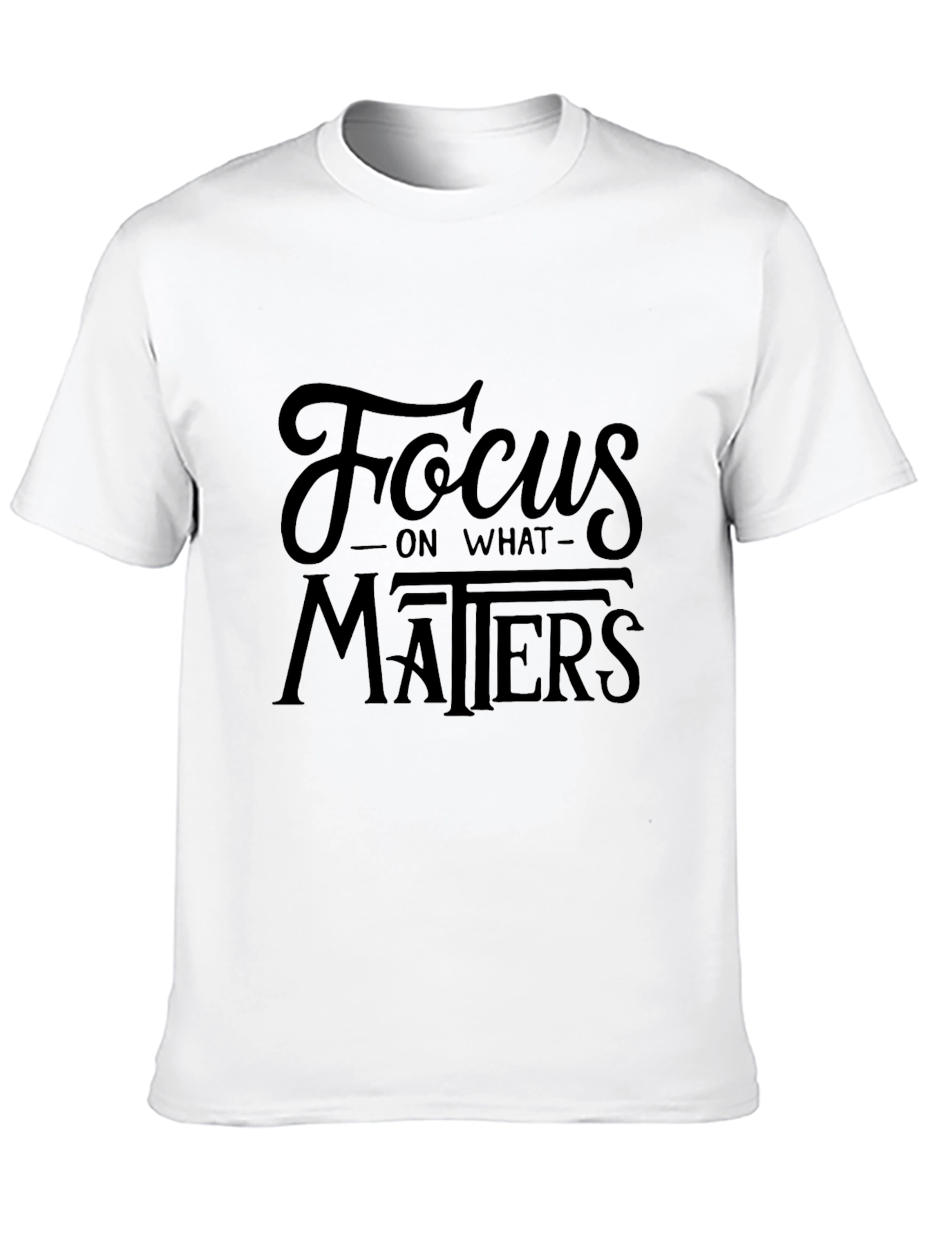 Black Focus on What Matters Black T-Shirt view 10