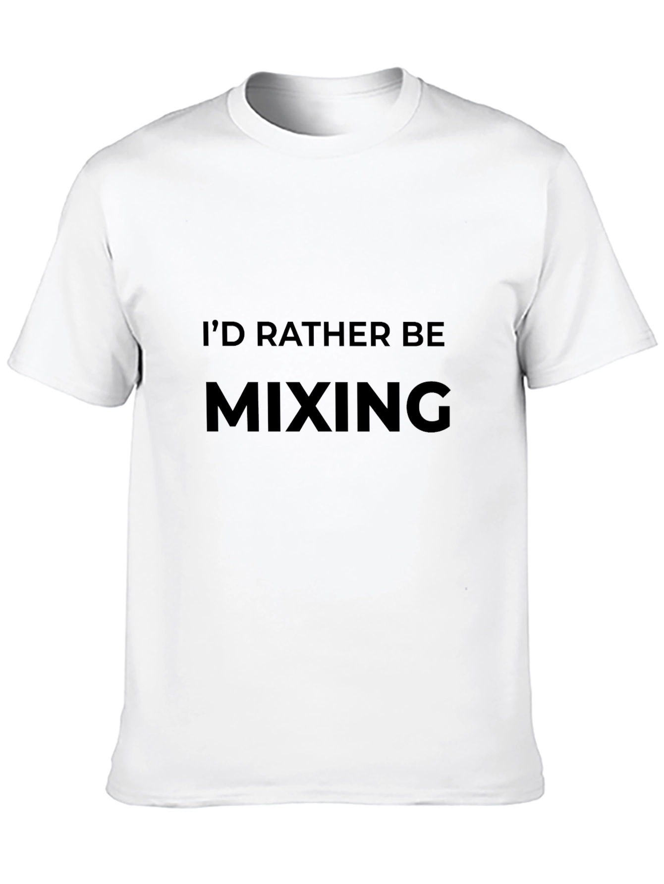 Black I'd Rather Be Mixing T-Shirt - Black Crew Neck view 10