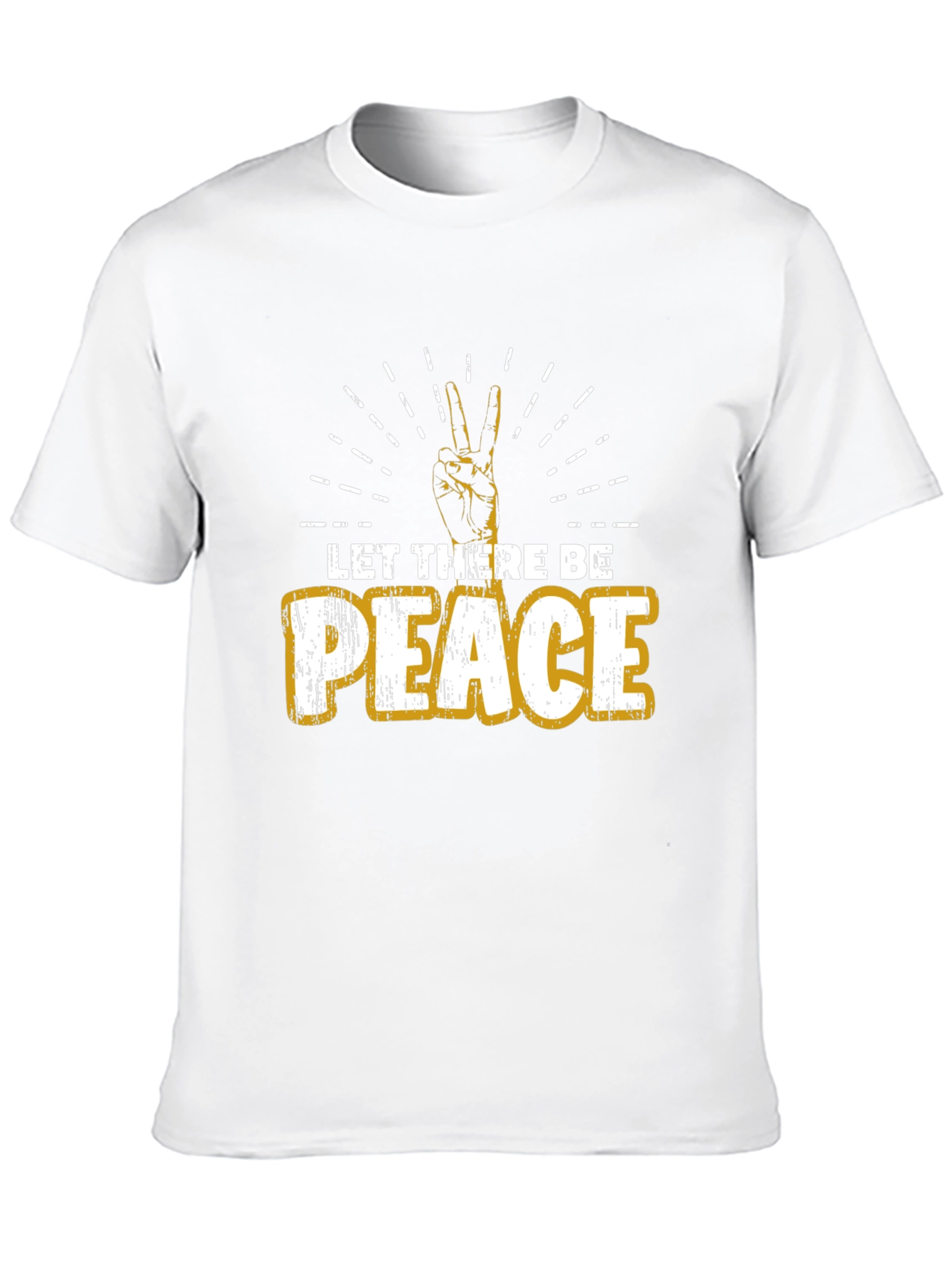 Black Let There Be Peace Graphic Tee - Soft Cotton Blend view 10