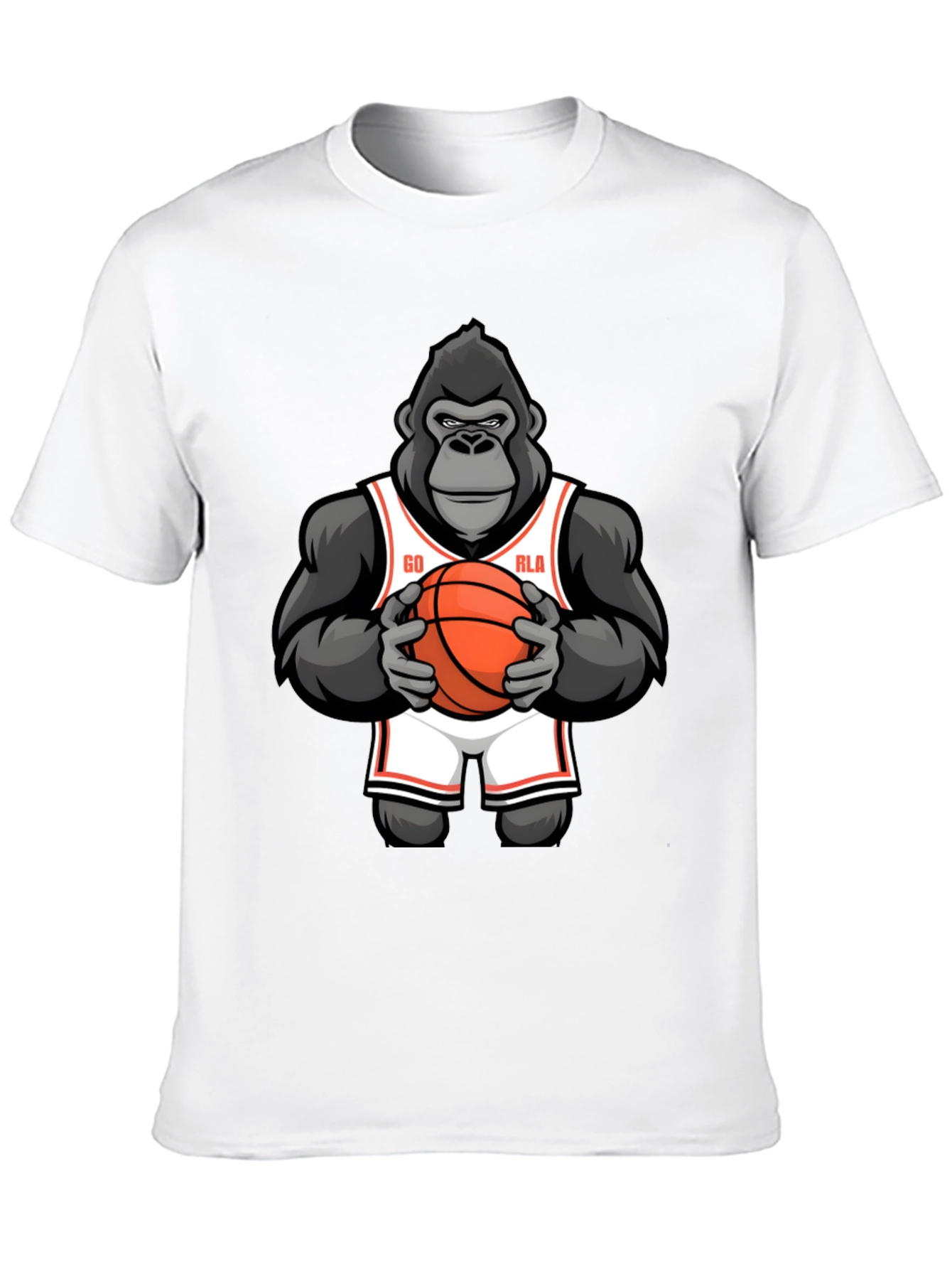 Black Gorilla Basketball Graphic T-Shirt view 10