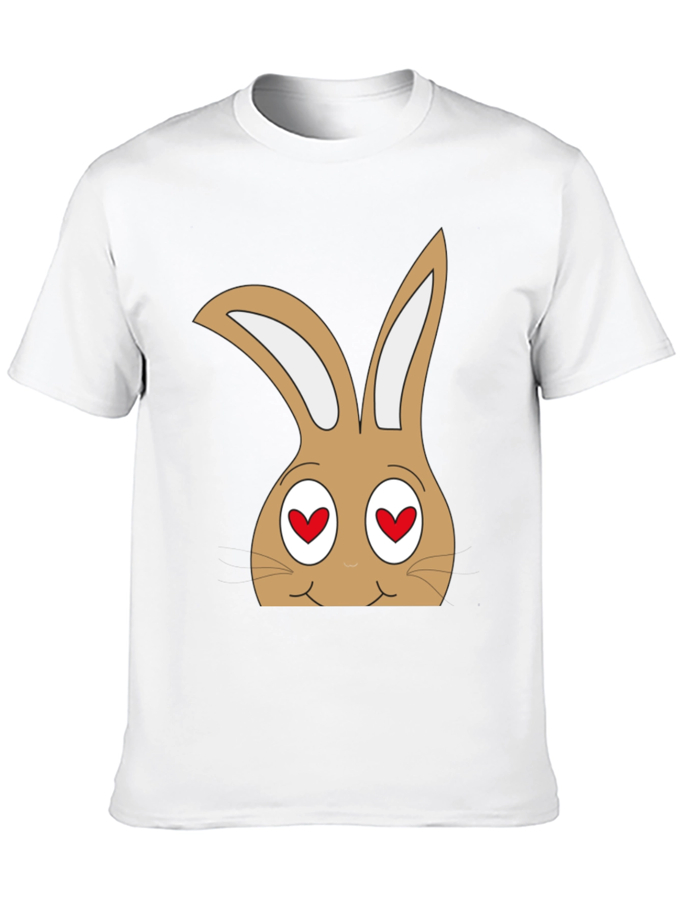 Black Funny Bunny Heart Eyes T-Shirt view 10
