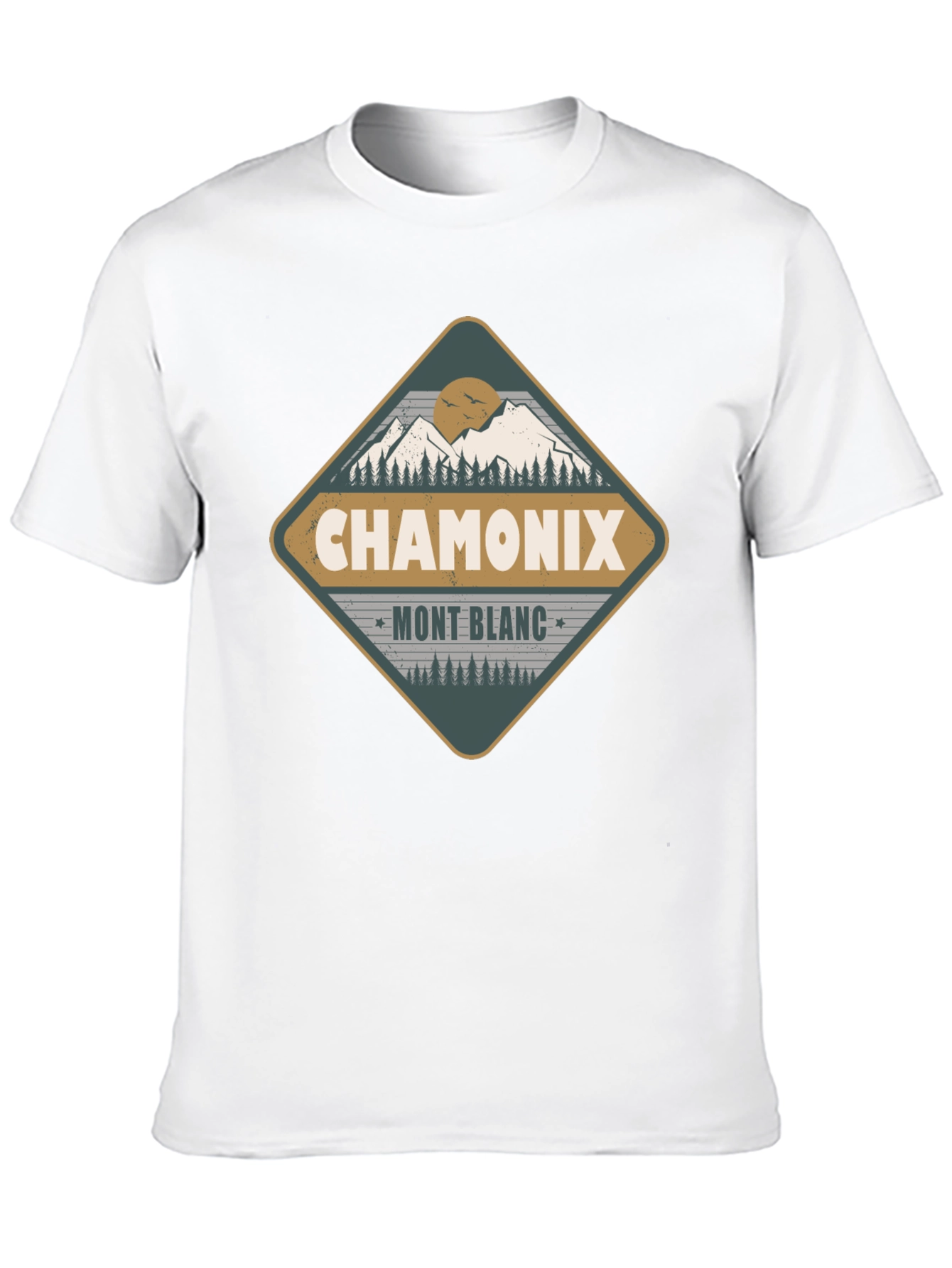 Black Chamonix Mont Blanc Graphic T-Shirt view 10