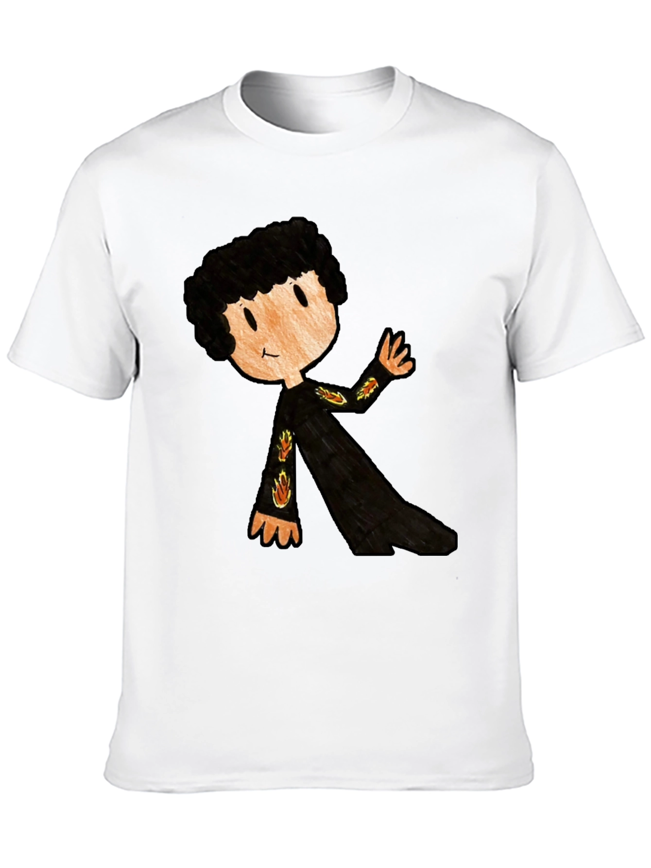 Black Cartoon Character Black T-Shirt view 10