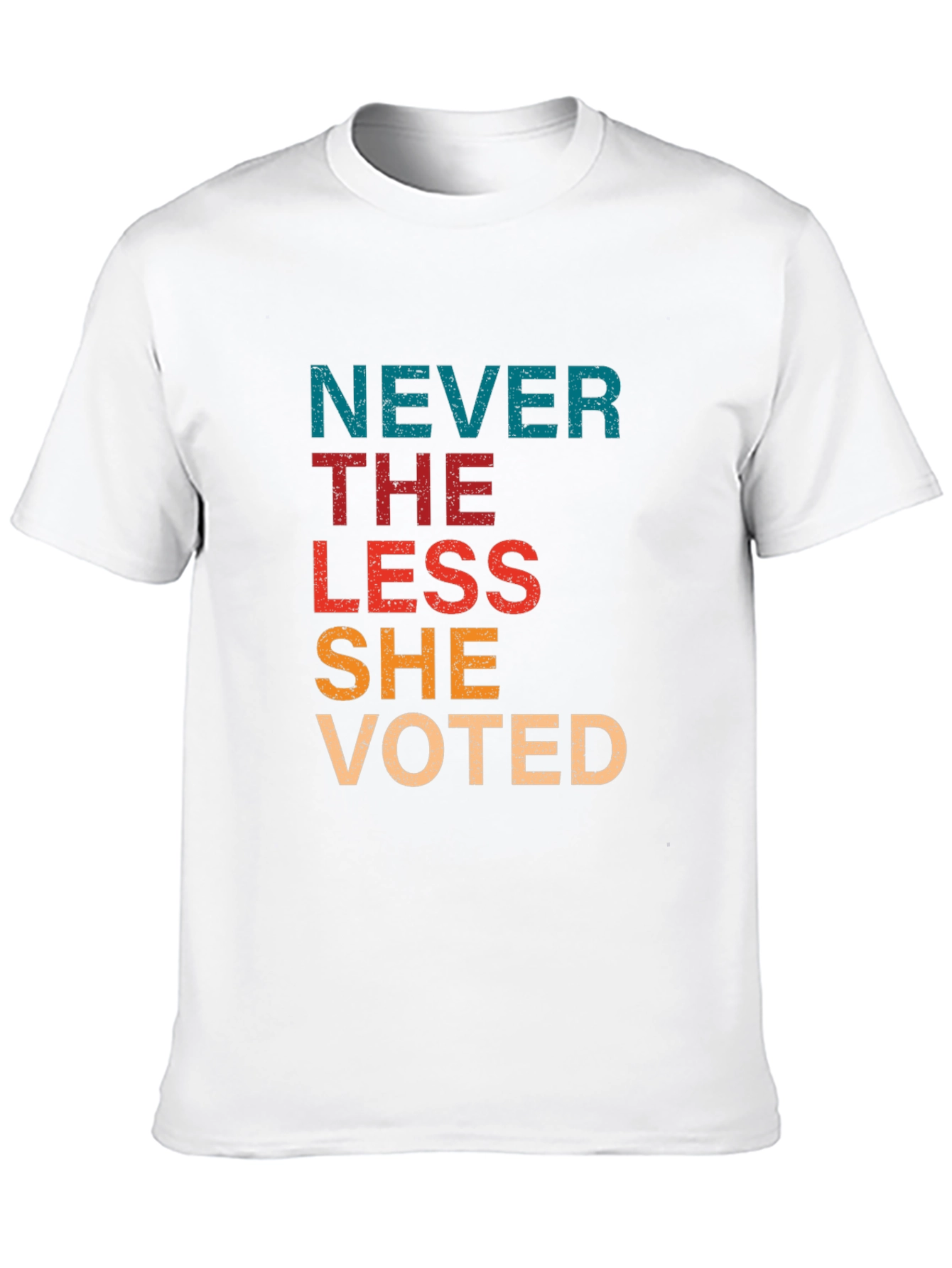 Black Never The Less She Voted Black T-Shirt view 10