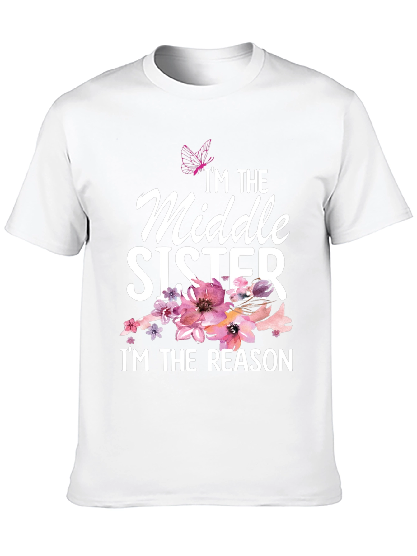 Black I'm the Middle Sister T-Shirt view 10