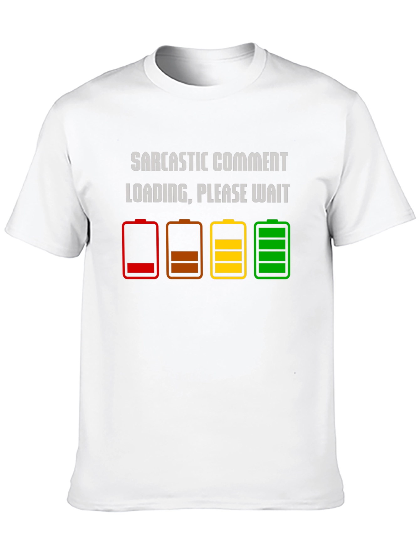 Black Sarcastic Comment Loading T-Shirt - Funny Humor Tee view 10