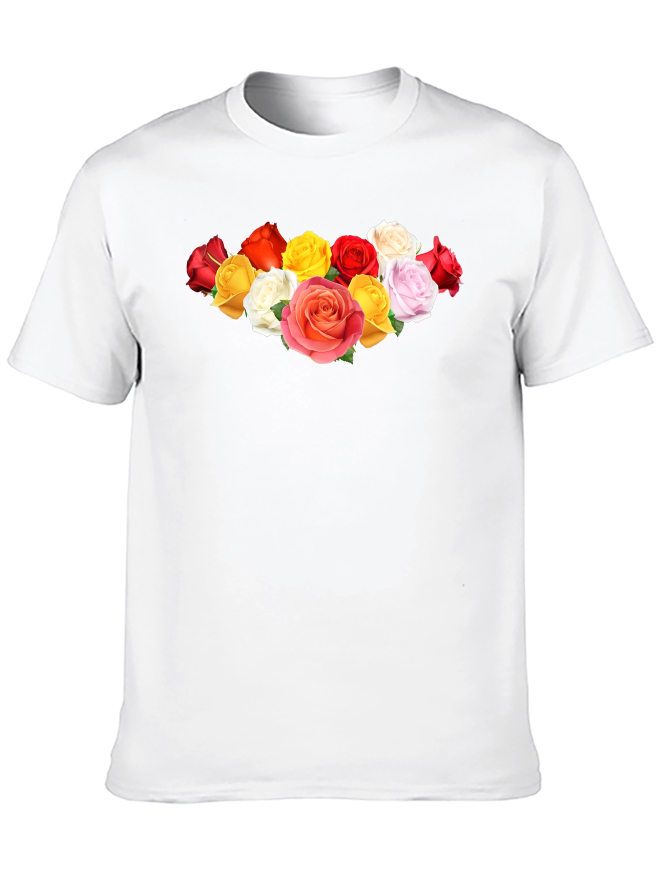 Black Floral Rose Graphic Black Tee view 10