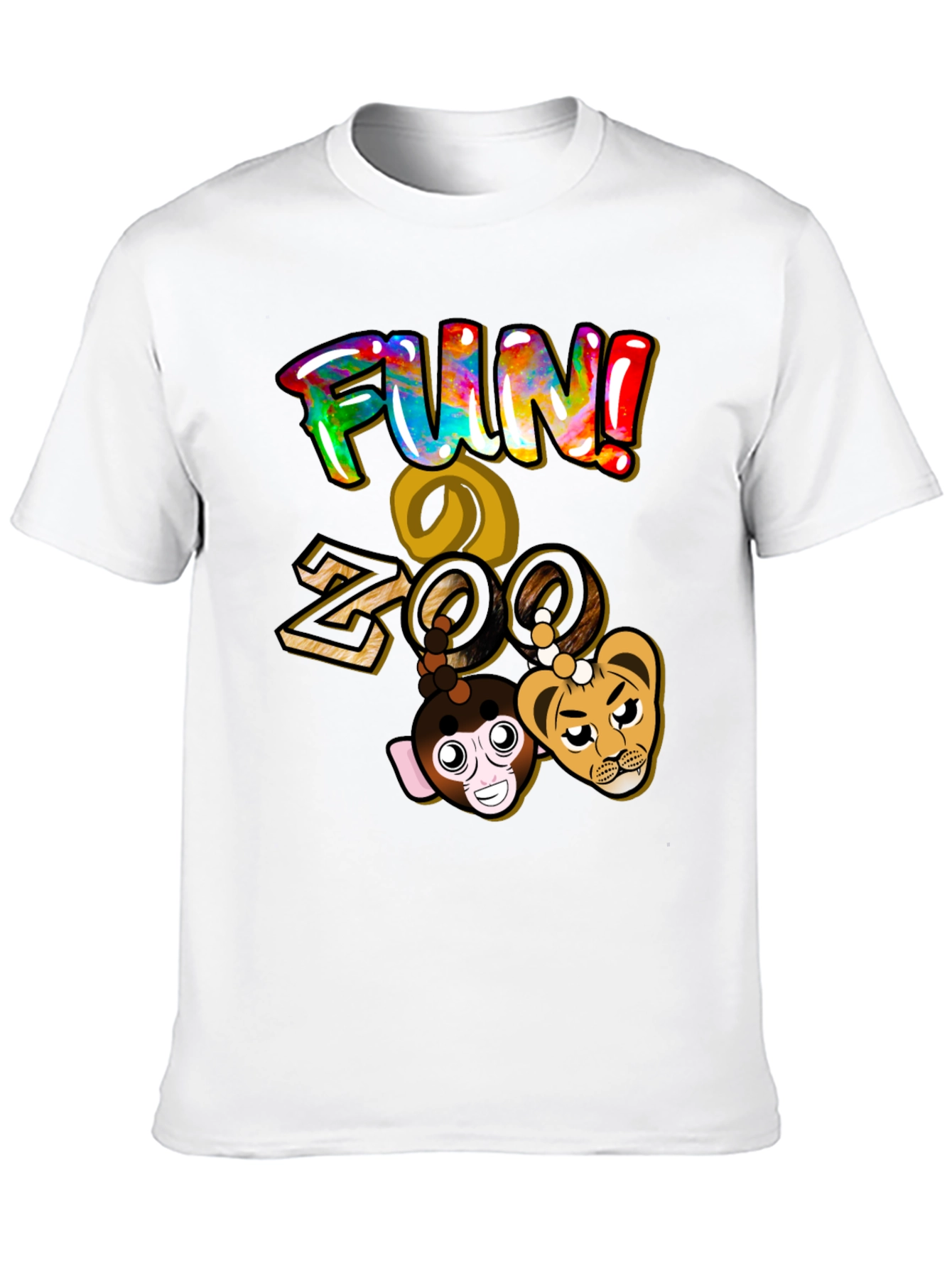 Black Fun Zoo Graphic T-Shirt - Black Cotton Tee view 10