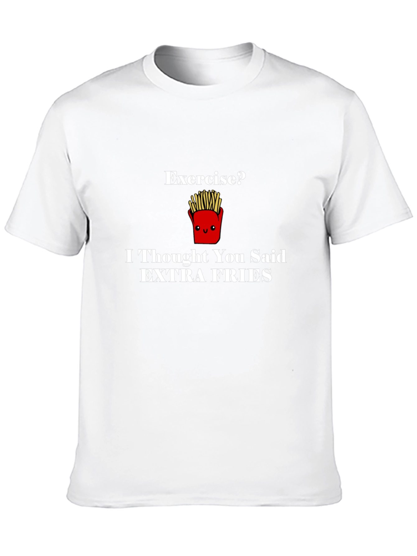 Black Extra Fries Graphic Tee - Funny Foodie T-Shirt view 10