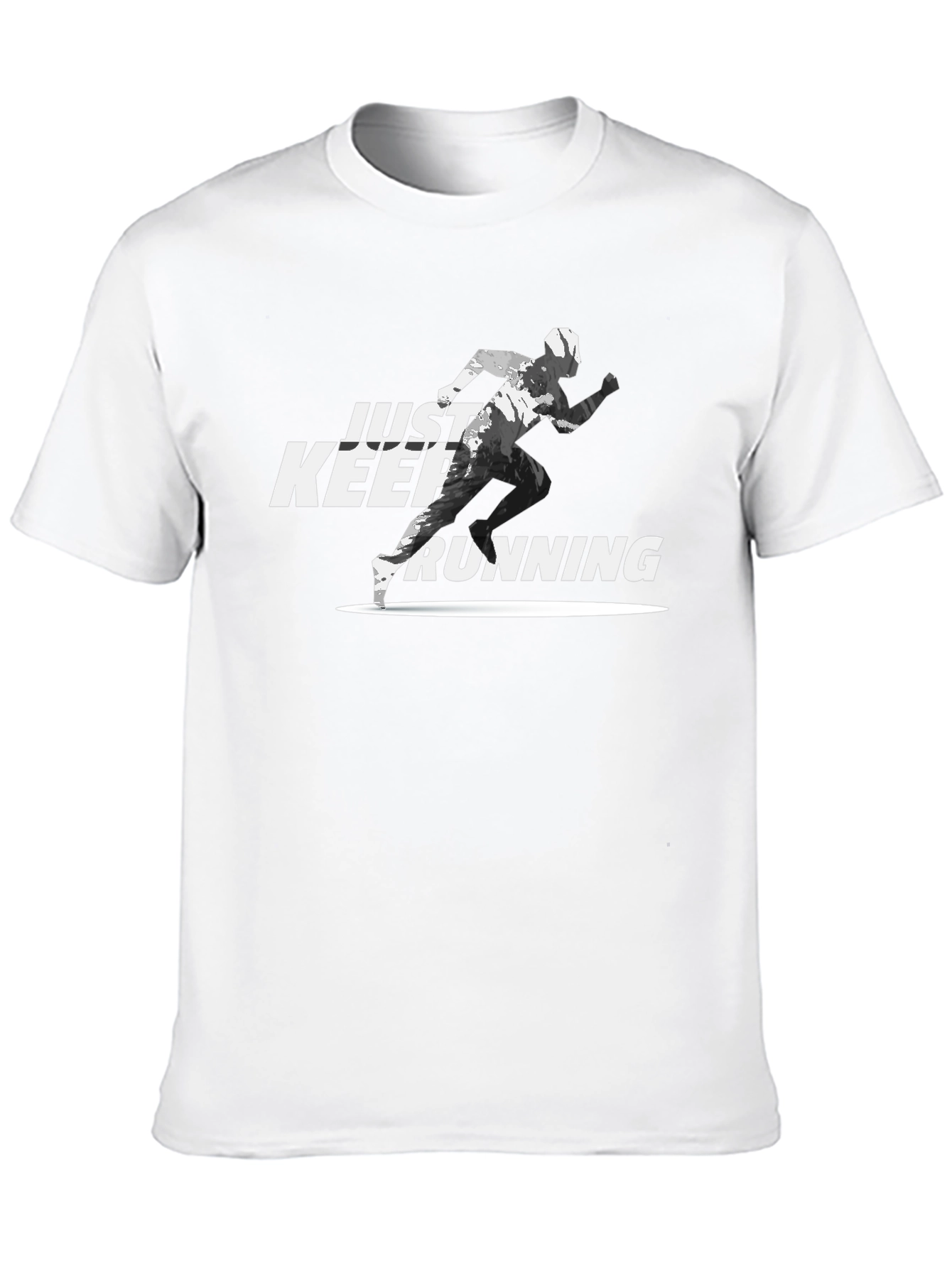 Just Keep Running Graphic Tee - Sport & Fitness Shirt - 10