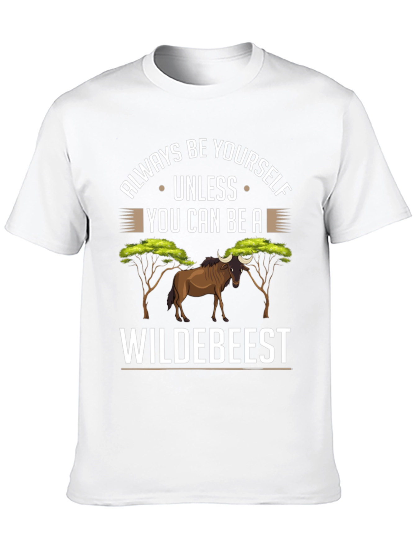 Black Wildebeest Graphic T-Shirt - Always Be Yourself view 10