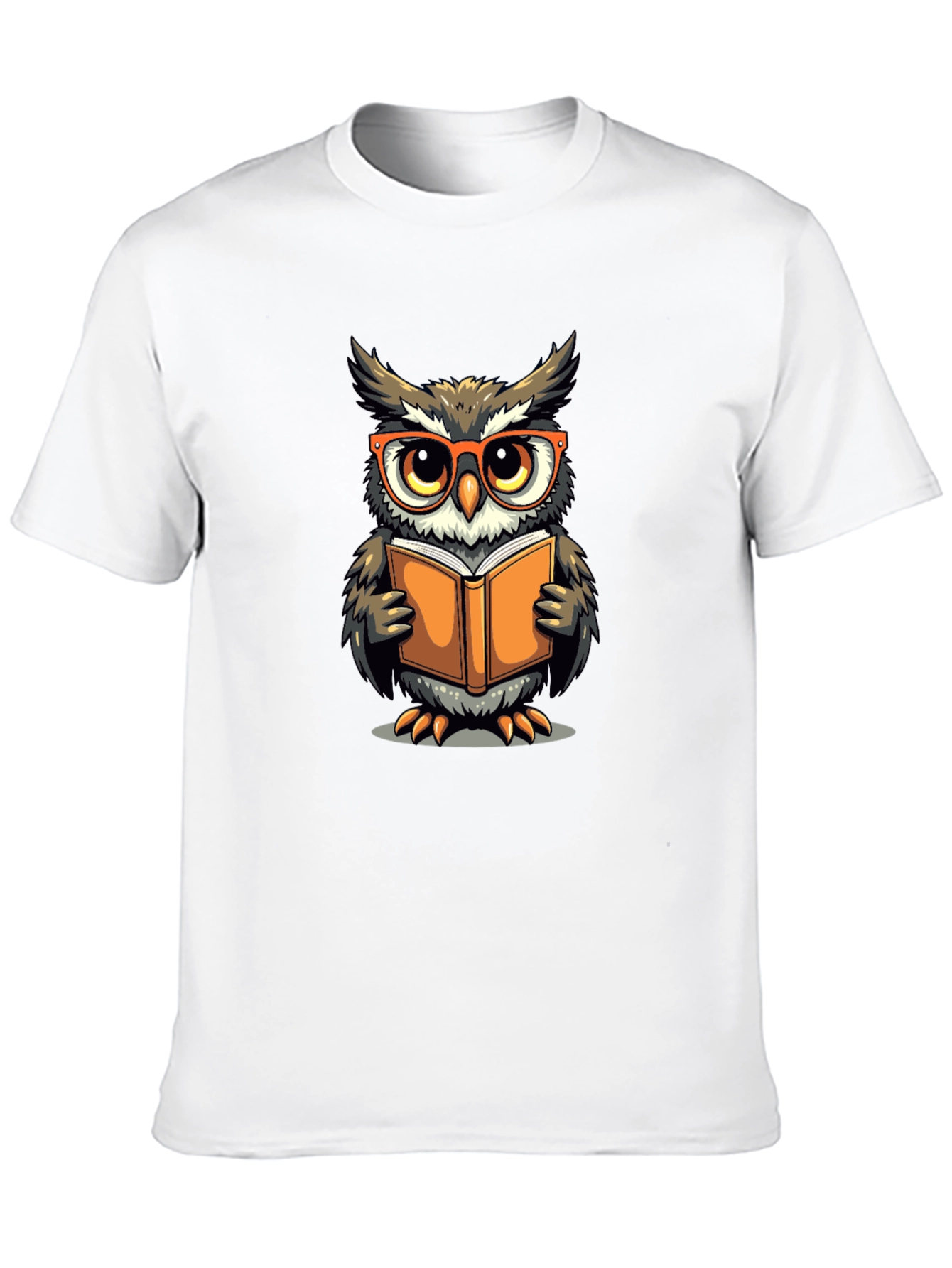 Black Owl Reading Book Graphic T-Shirt view 10