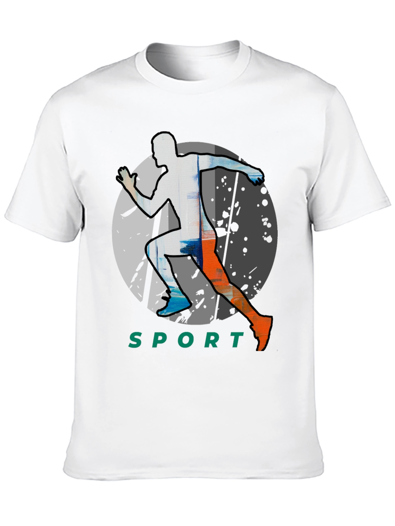 Men's Black Graphic Tee - Sport Runner Design - 10