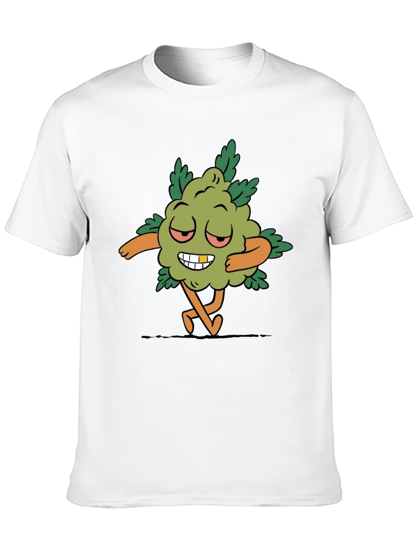 Black Cartoon Weed Bud T-Shirt view 10