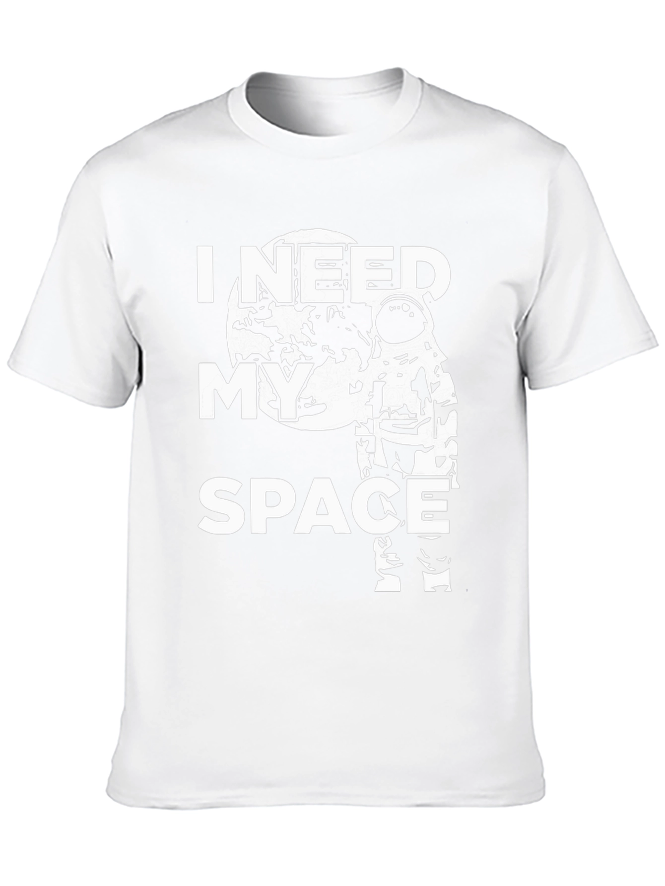 Black I Need My Space Graphic T-Shirt - Astronaut Design view 10