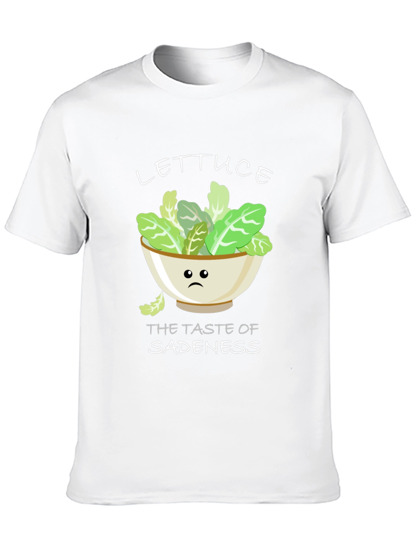Black Lettuce Sadness T-Shirt - Funny Foodie Tee view 10