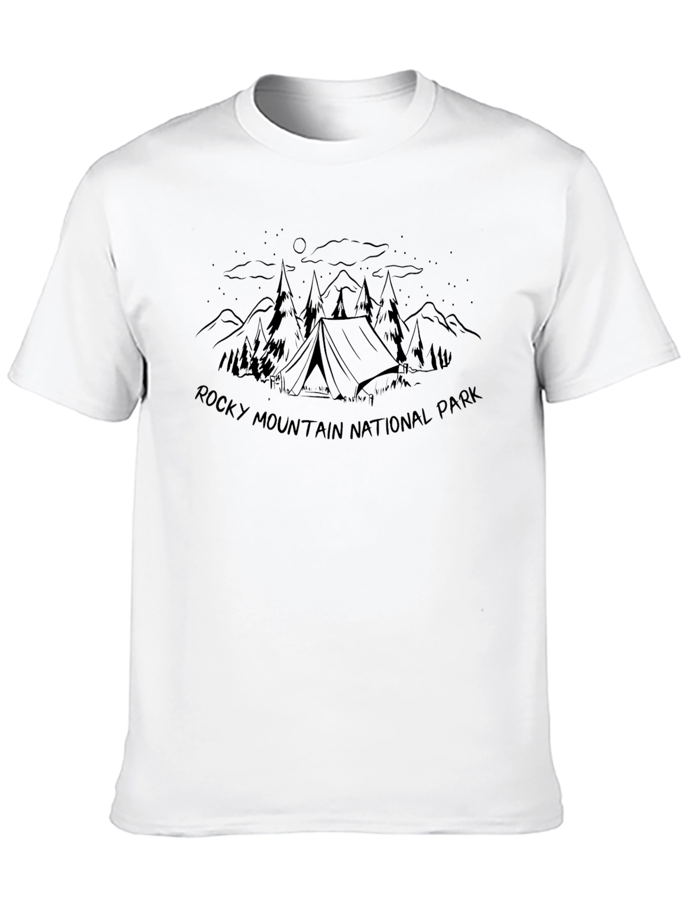 Black Rocky Mountain National Park T-Shirt - Camping Design view 10
