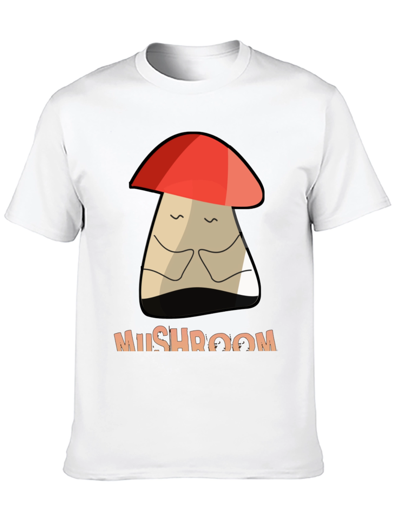 Black Mushroom Graphic Tee - Unisex Cotton T-Shirt view 10