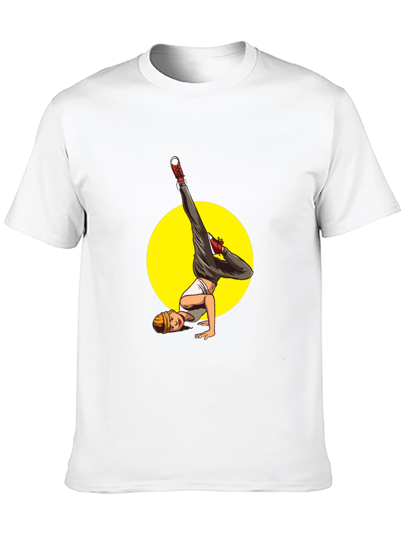 Black Black T-Shirt with Breakdancer Graphic view 10
