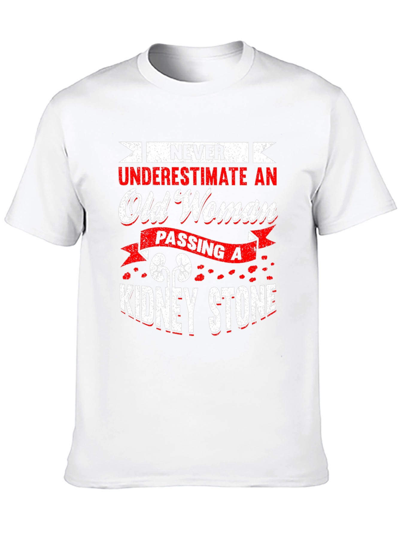 Black Never Underestimate Old Woman Kidney Stone T-Shirt view 10