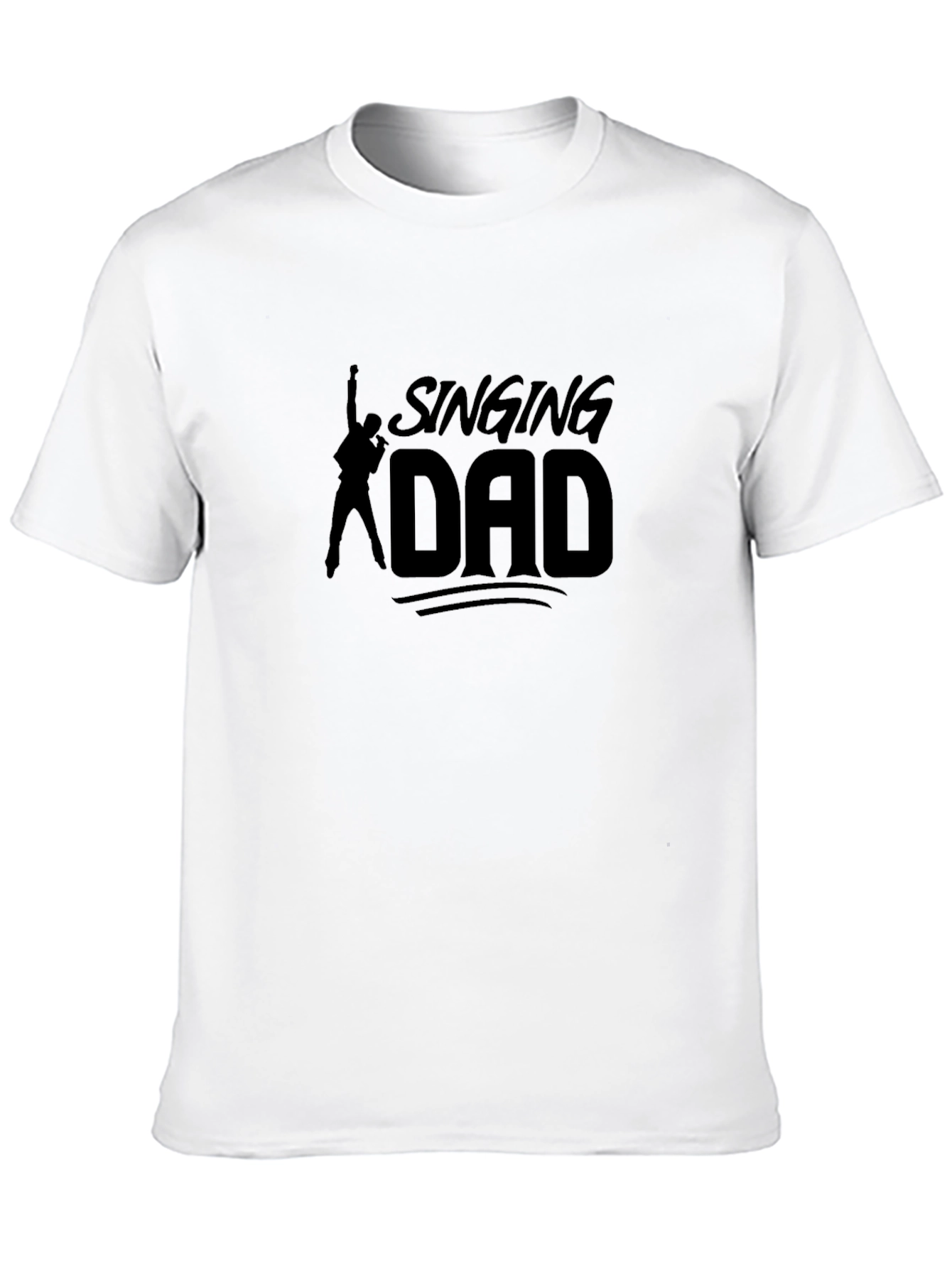 Black Singing Dad T-Shirt - Cool Musician Father Tee view 10