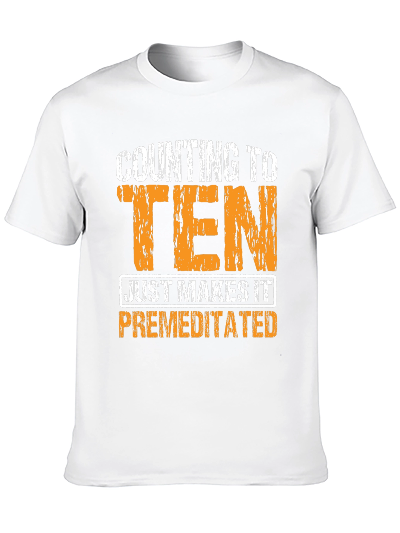 Black Counting to Ten - Funny Graphic T-Shirt view 10