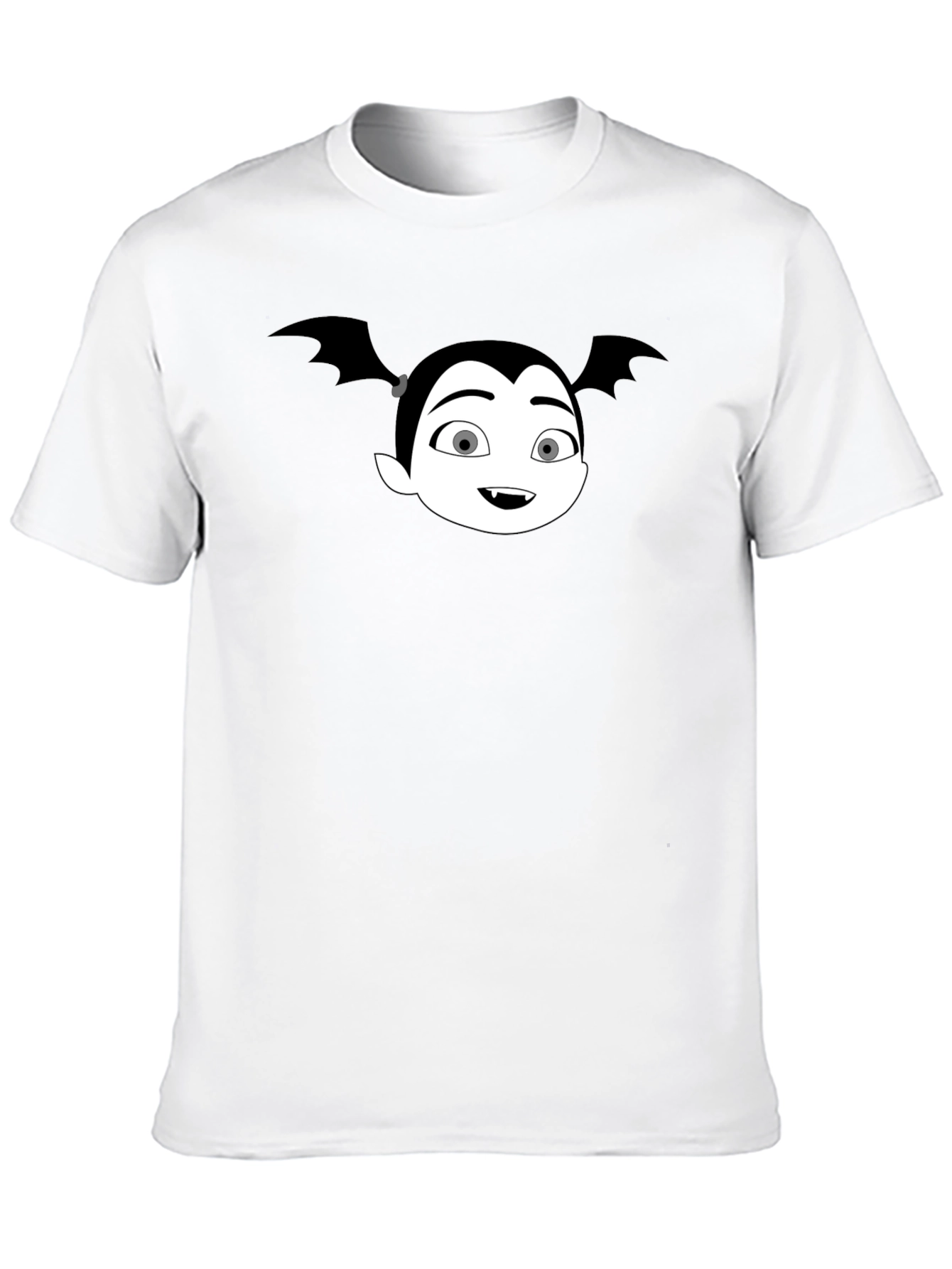 Black Cartoon Vampire Girl Graphic T-Shirt view 10