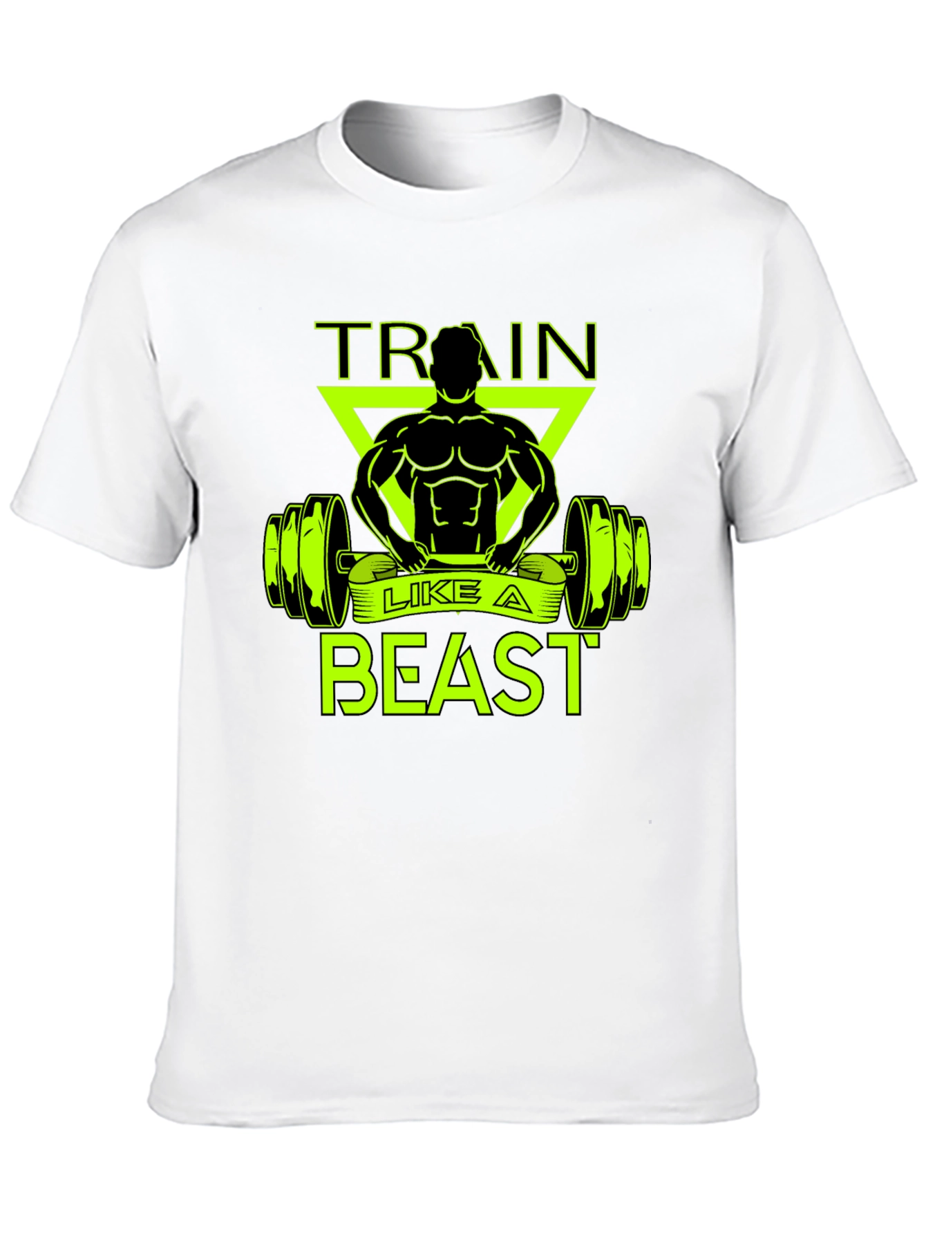 Black Train Like A Beast Black Graphic Tee view 10