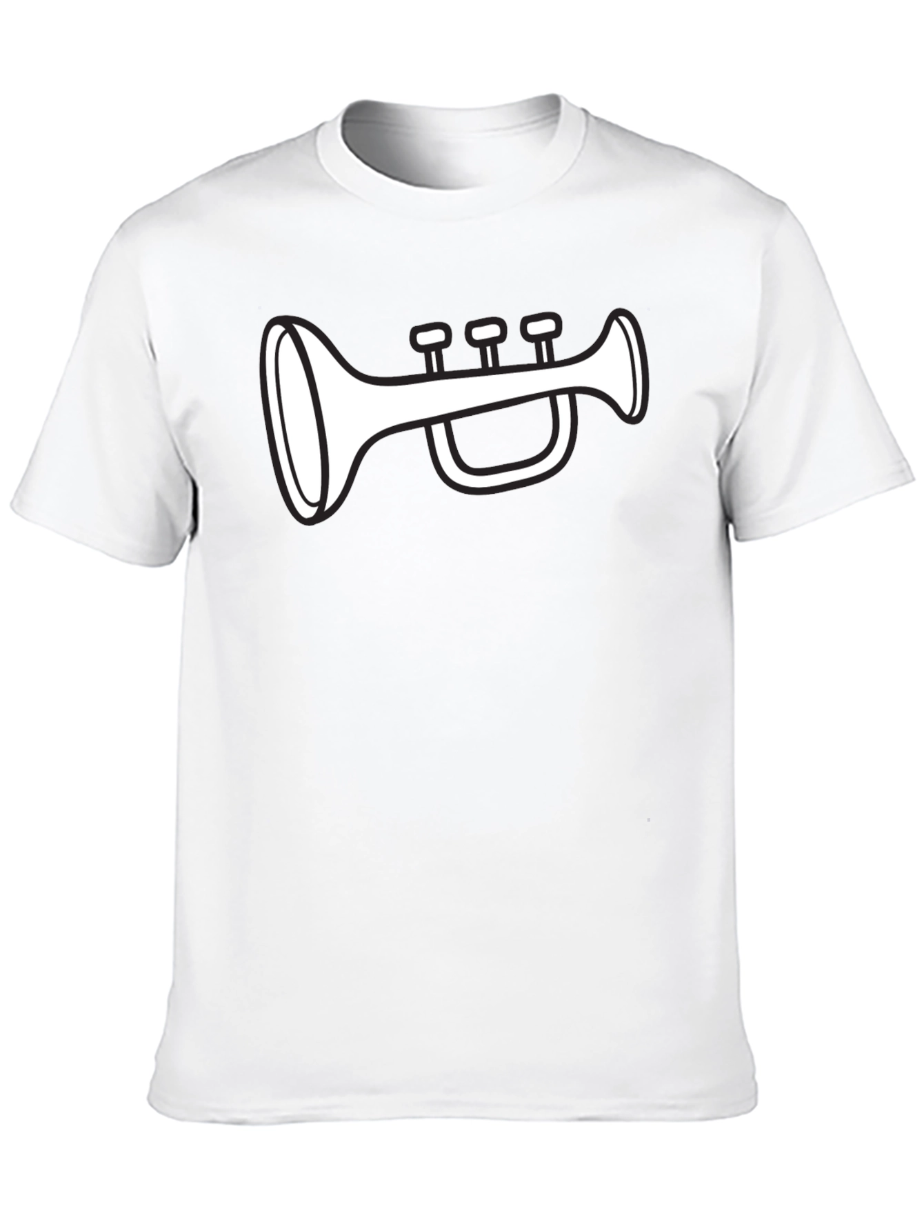 Black Trumpet Graphic Tee - Black Cotton T-Shirt view 10