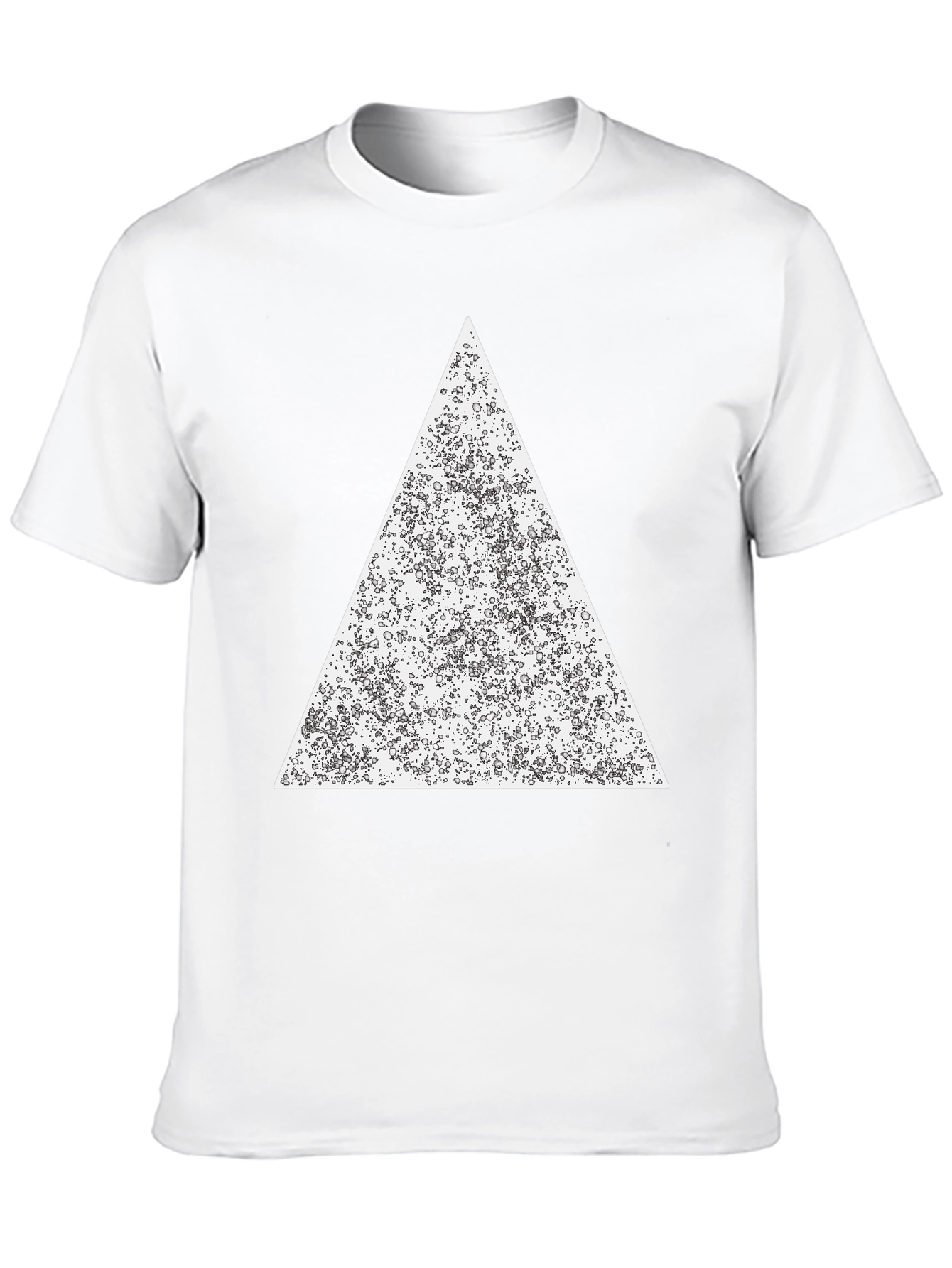 Black Geometric Triangle Graphic Print T-Shirt view 10
