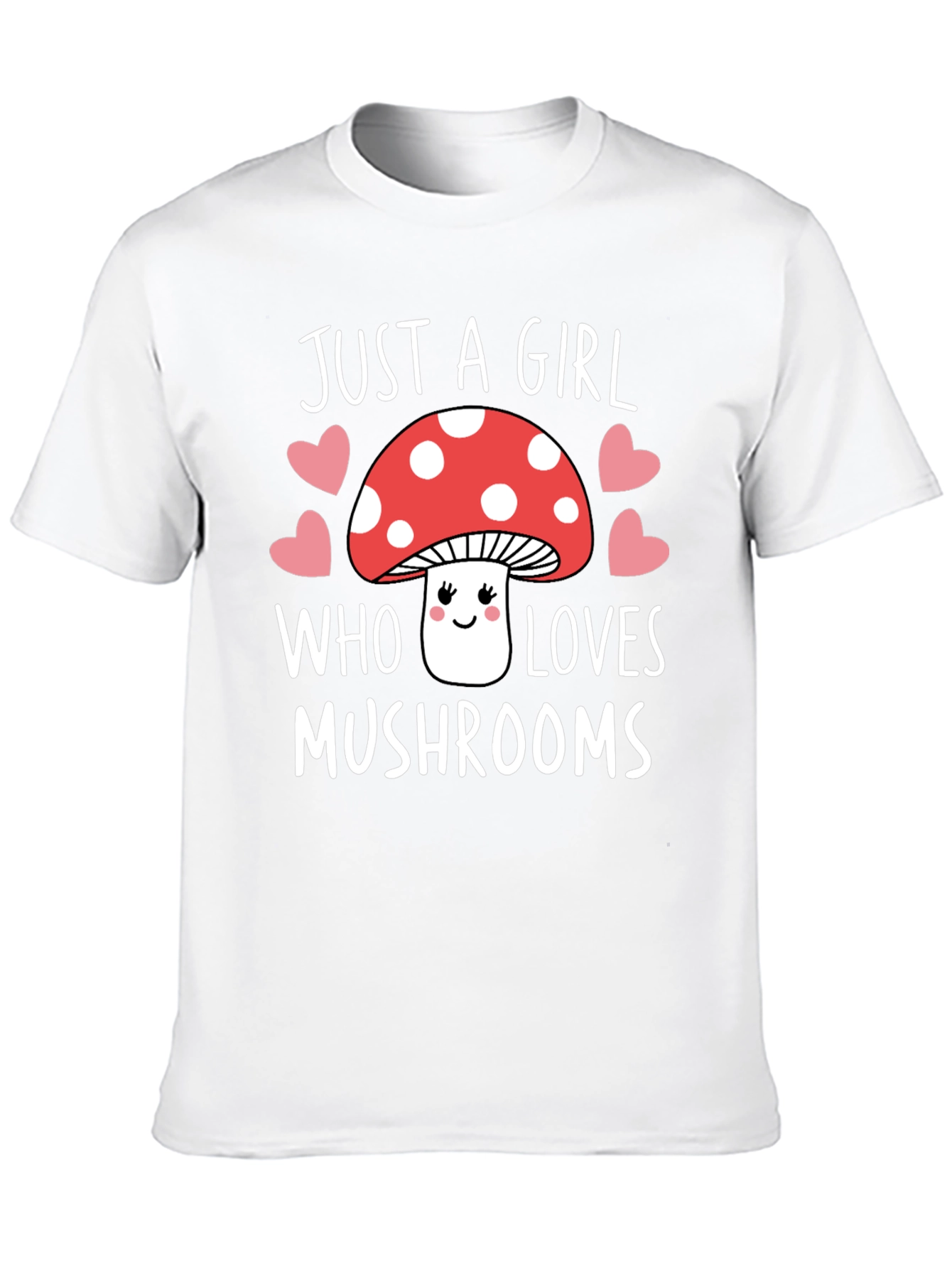 Black Just A Girl Who Loves Mushrooms Graphic Tee view 10
