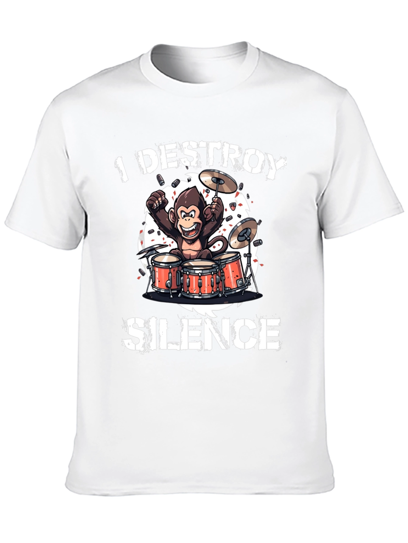 Black I Destroy Silence T-Shirt view 10