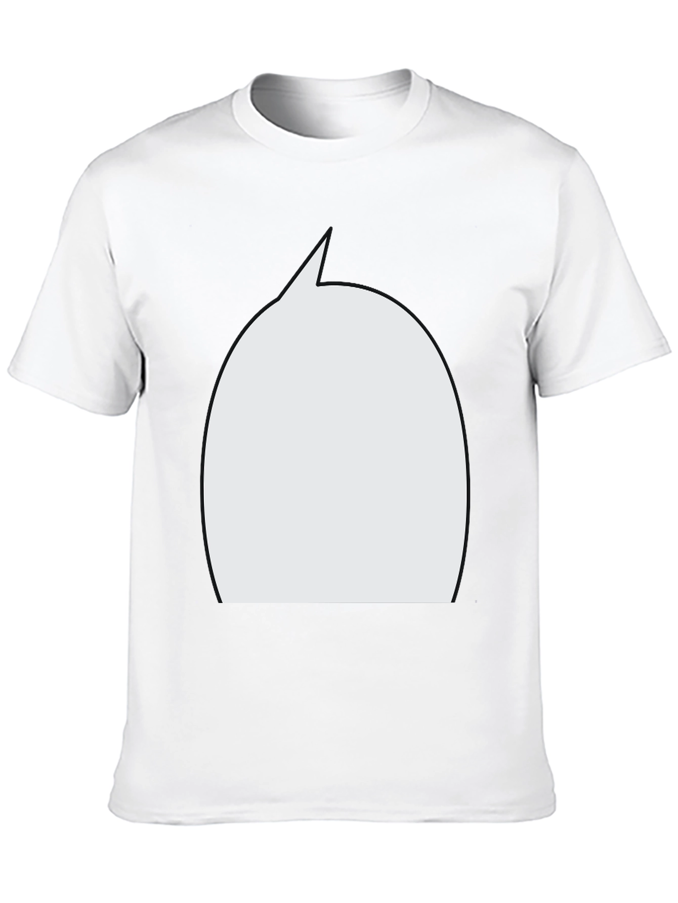 Black Statement T-Shirt: Bold Black Tee with White Speech Bubble view 10