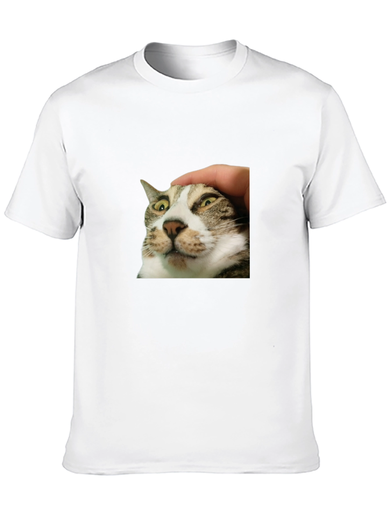 Black Funny Cat Petting T-Shirt - Unique Graphic Tee view 10