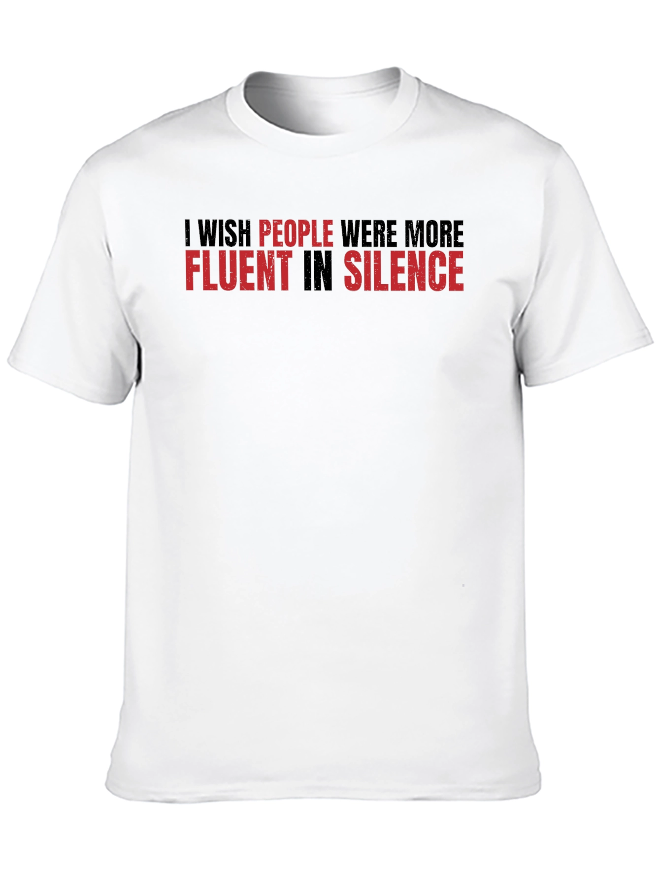 Black Fluent in Silence Graphic Tee - Black Cotton T-Shirt view 10