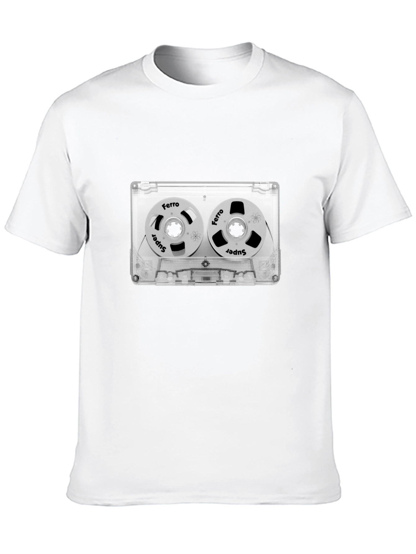 Black Retro Cassette Tape Graphic Tee - Vintage Music Lover Shirt view 10