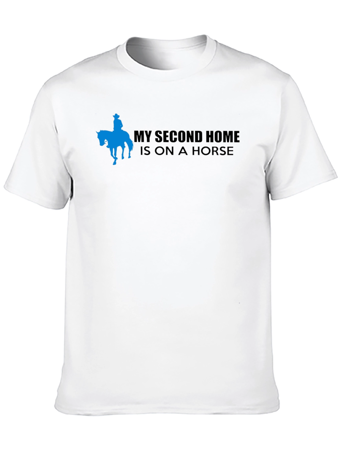 Black My Second Home Is On A Horse Black T-Shirt view 10