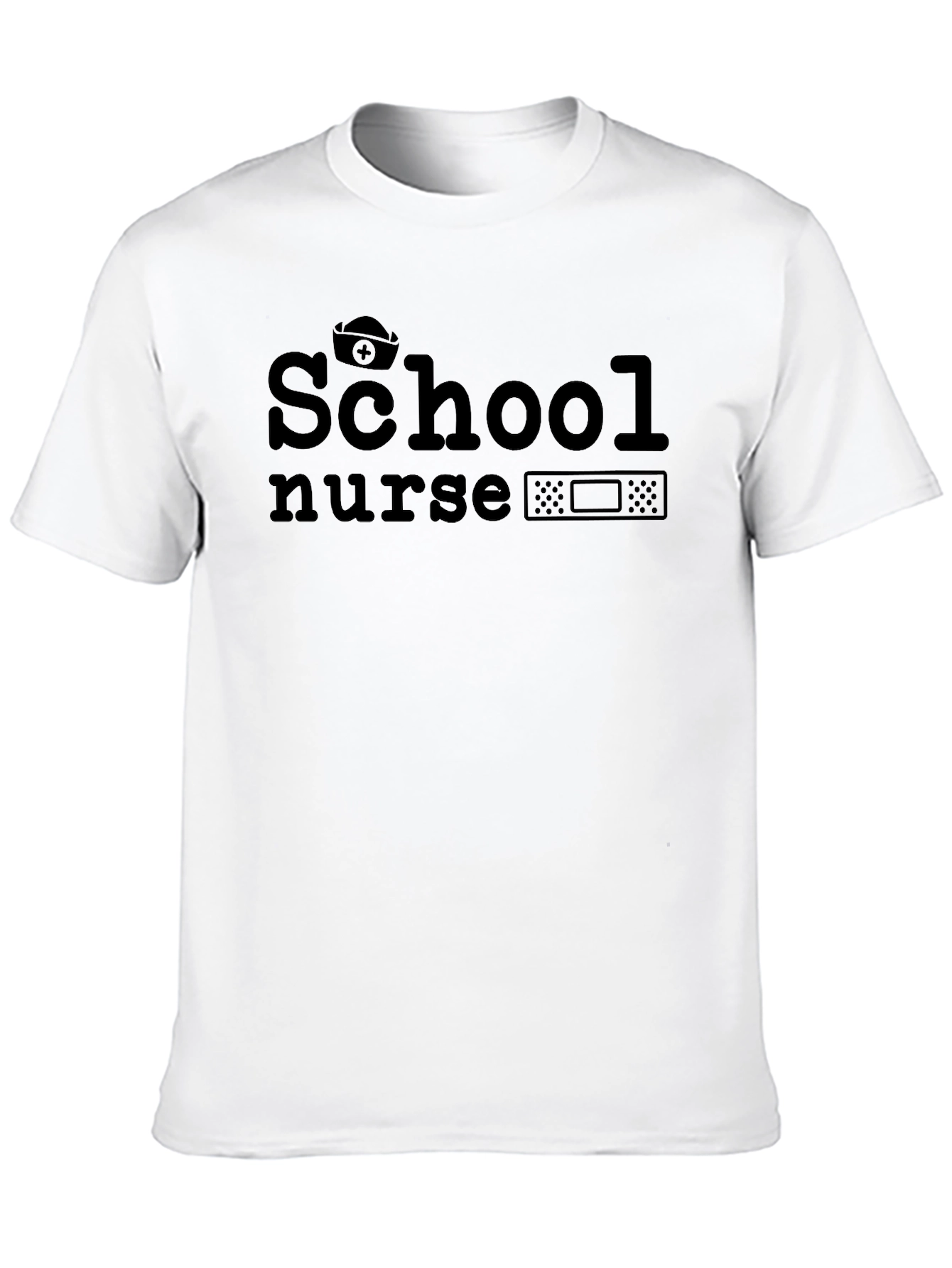 Black School Nurse T-Shirt - Black Cotton Blend view 10