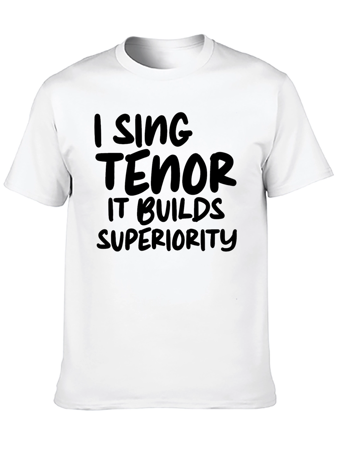 Black I Sing Tenor T-Shirt - Superiority view 10