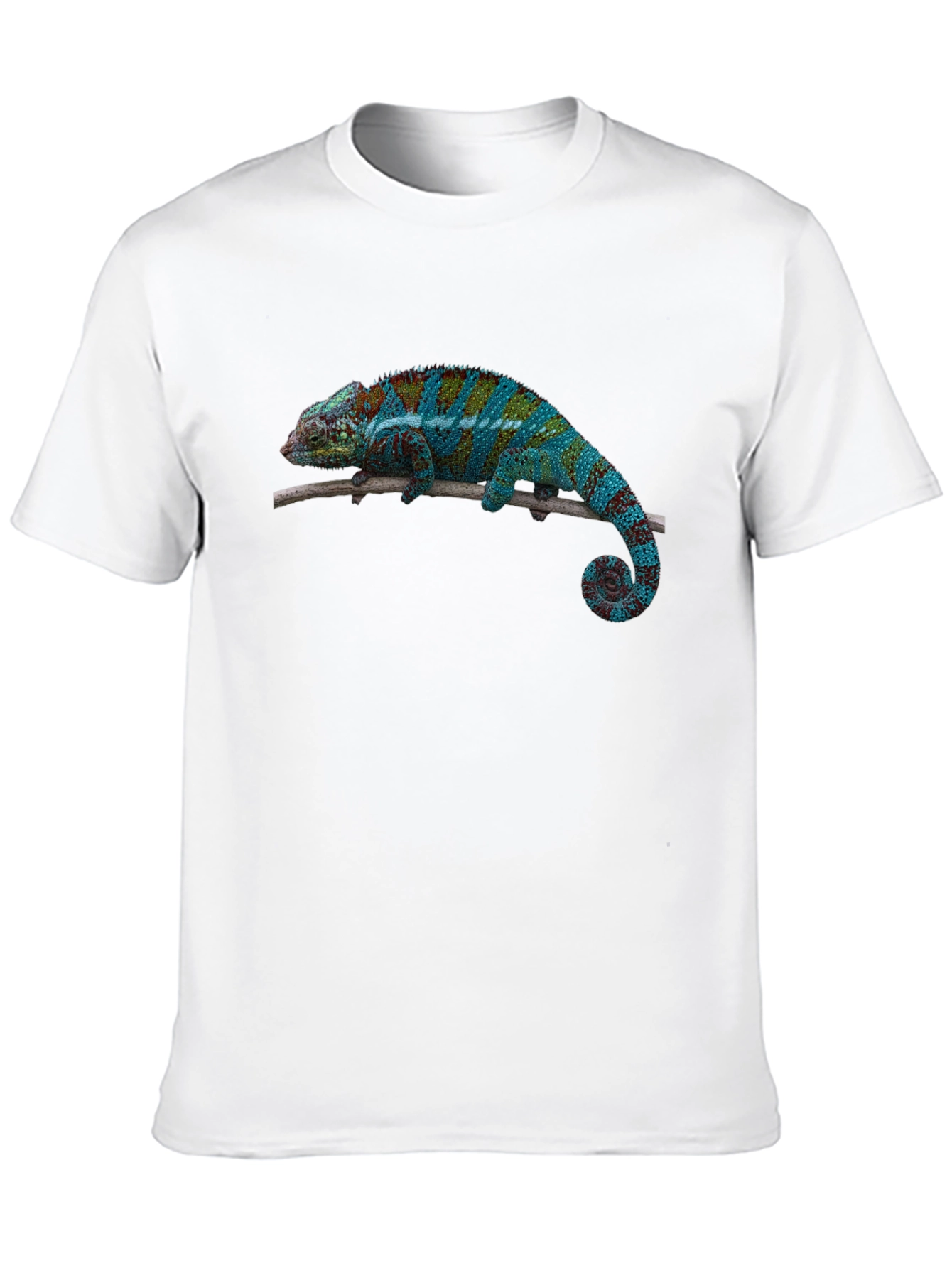 Black Chameleon Print Black T-Shirt view 10