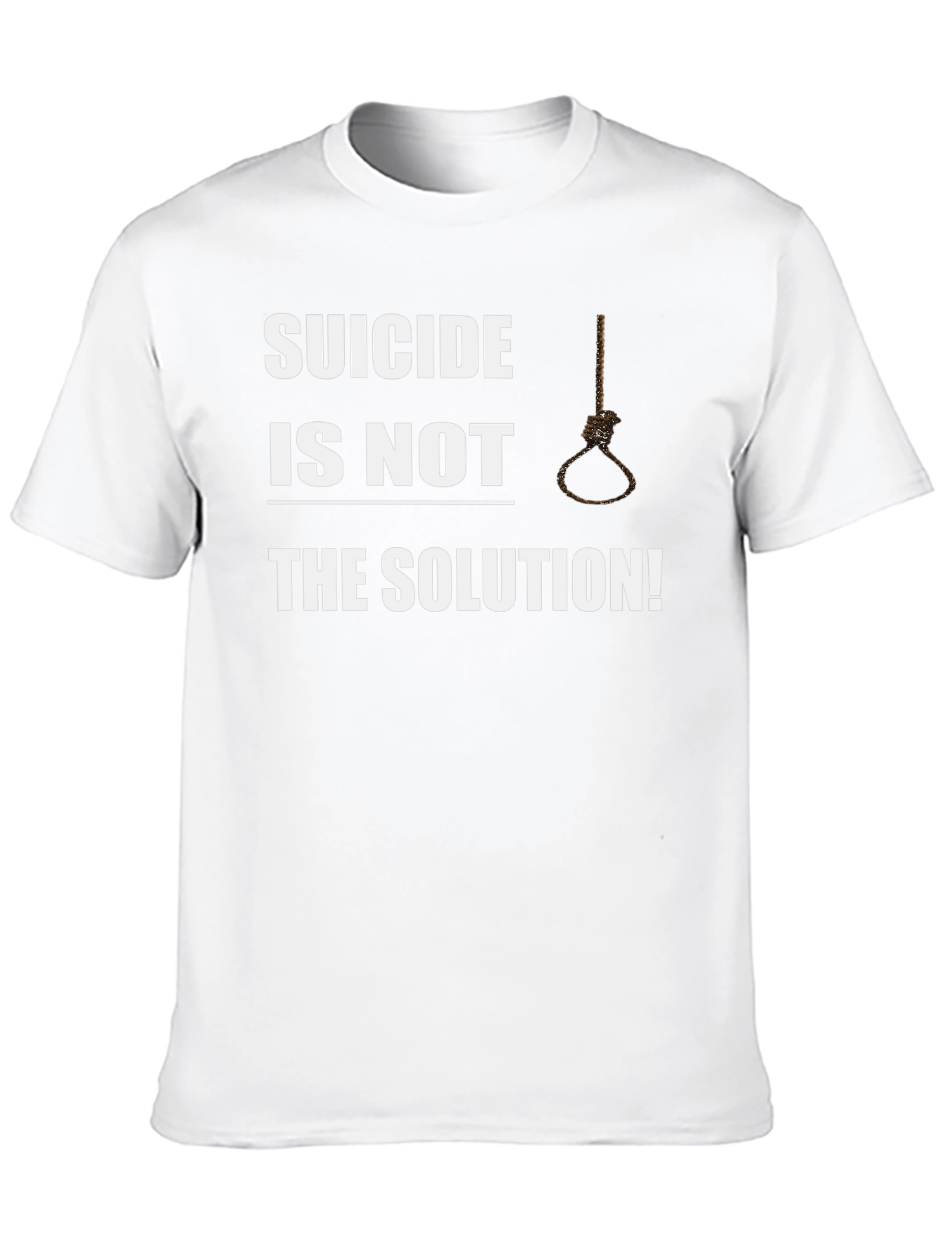 Black Suicide Awareness Graphic Tee - Suicide is Not the Solution view 10