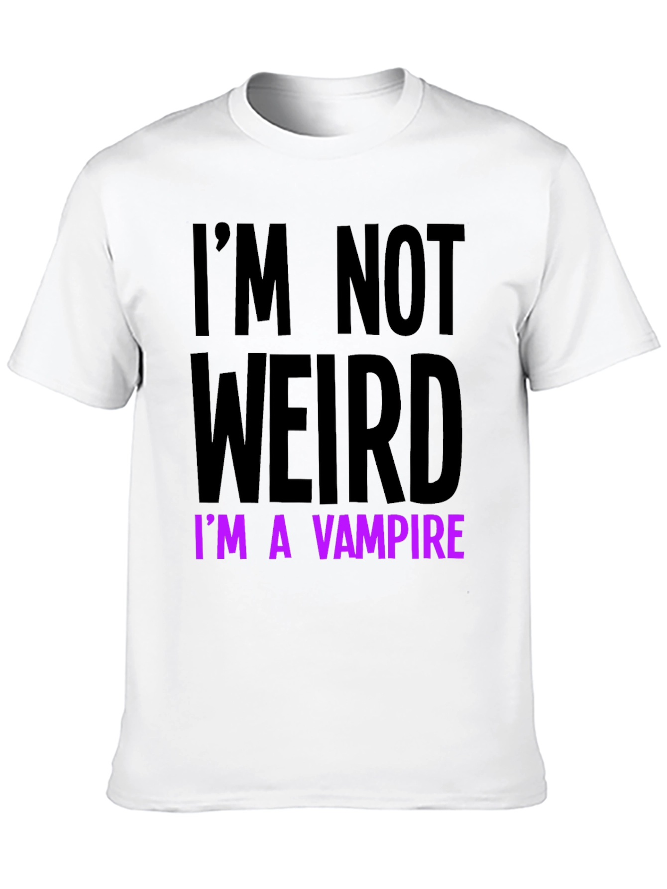 Black I'm Not Weird I'm A Vampire T-Shirt view 10