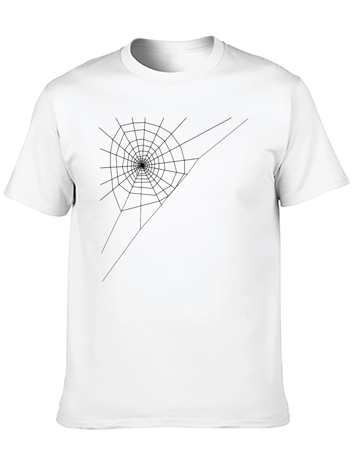 Black Spider Web Graphic Black Cotton T-Shirt view 10