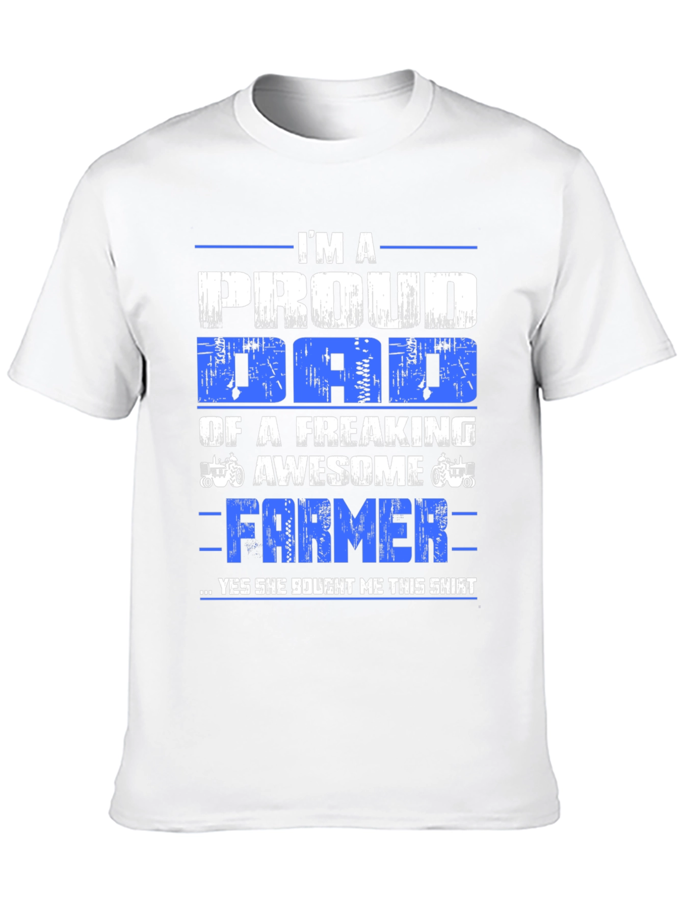 Black Proud Dad Farmer T-Shirt - Black Cotton Blend view 10