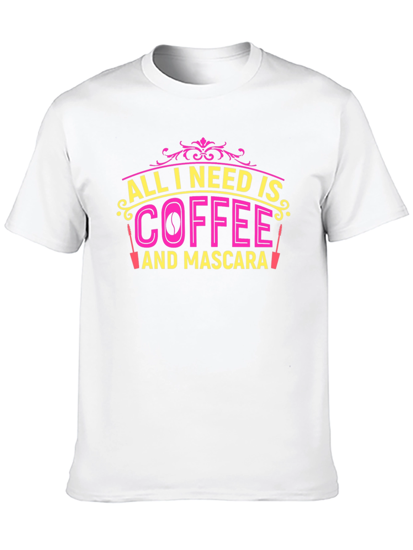 Black All I Need Is Coffee and Mascara T-Shirt view 10