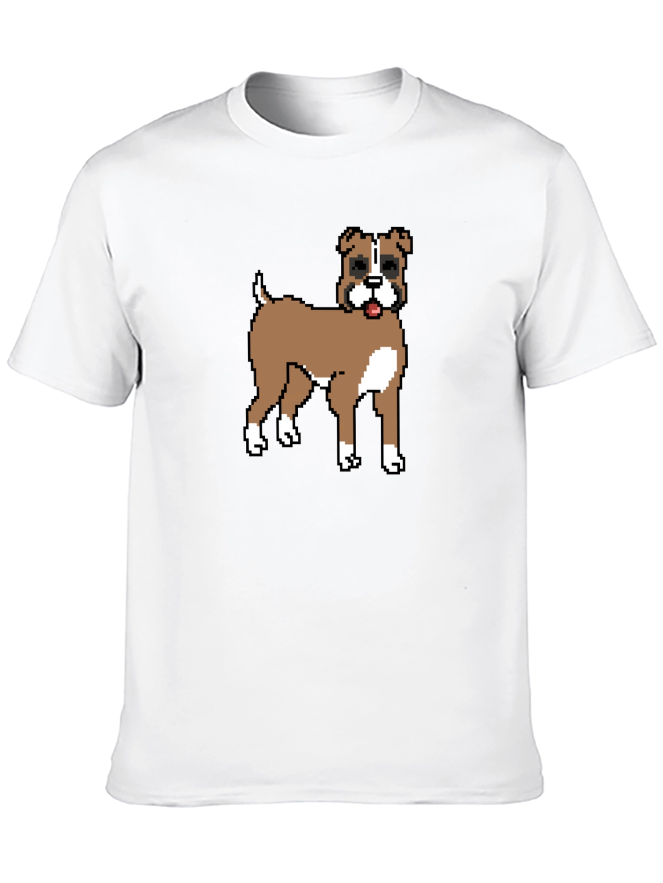 Black Pixel Dog Graphic Tee - Black Casual Shirt view 10