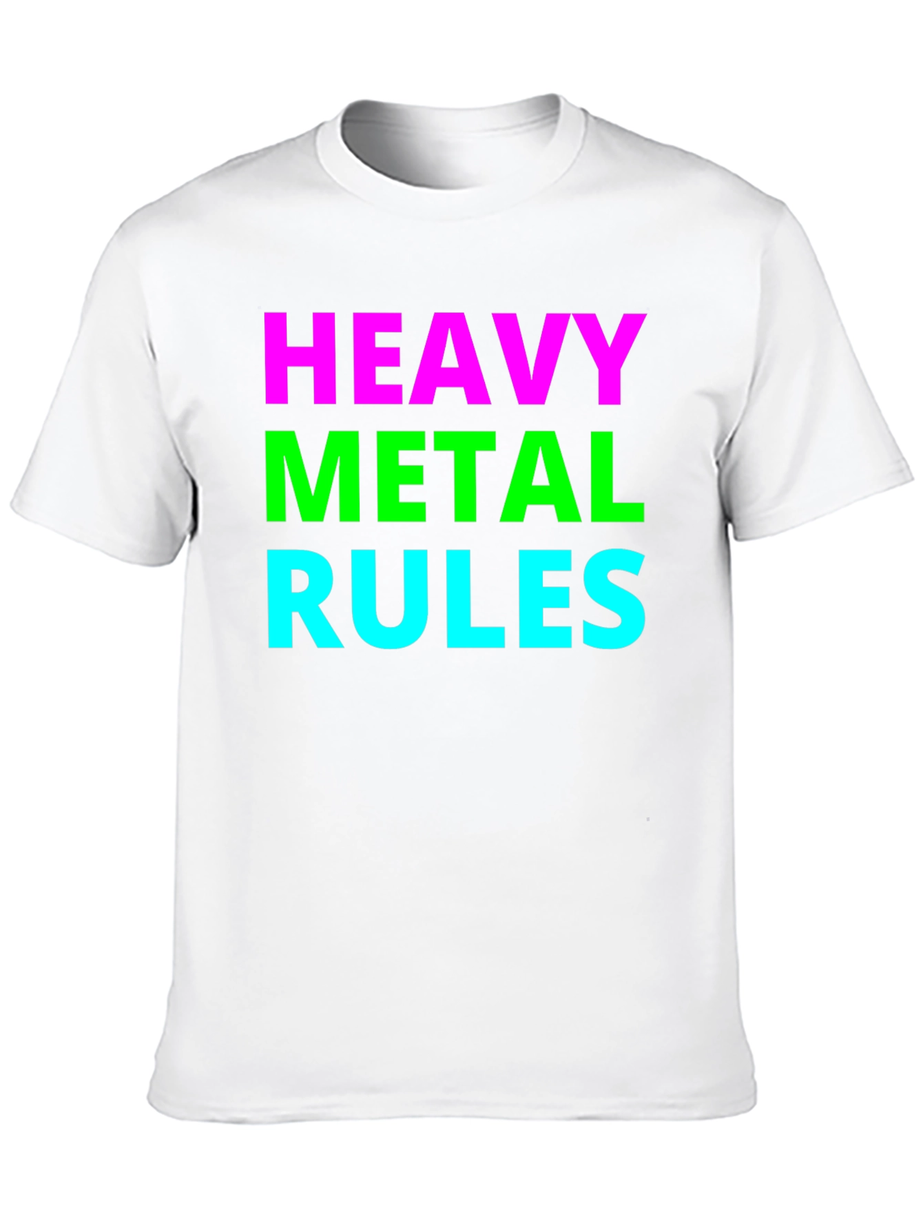 Black Heavy Metal Rules T-Shirt - Bold Graphic Tee view 10